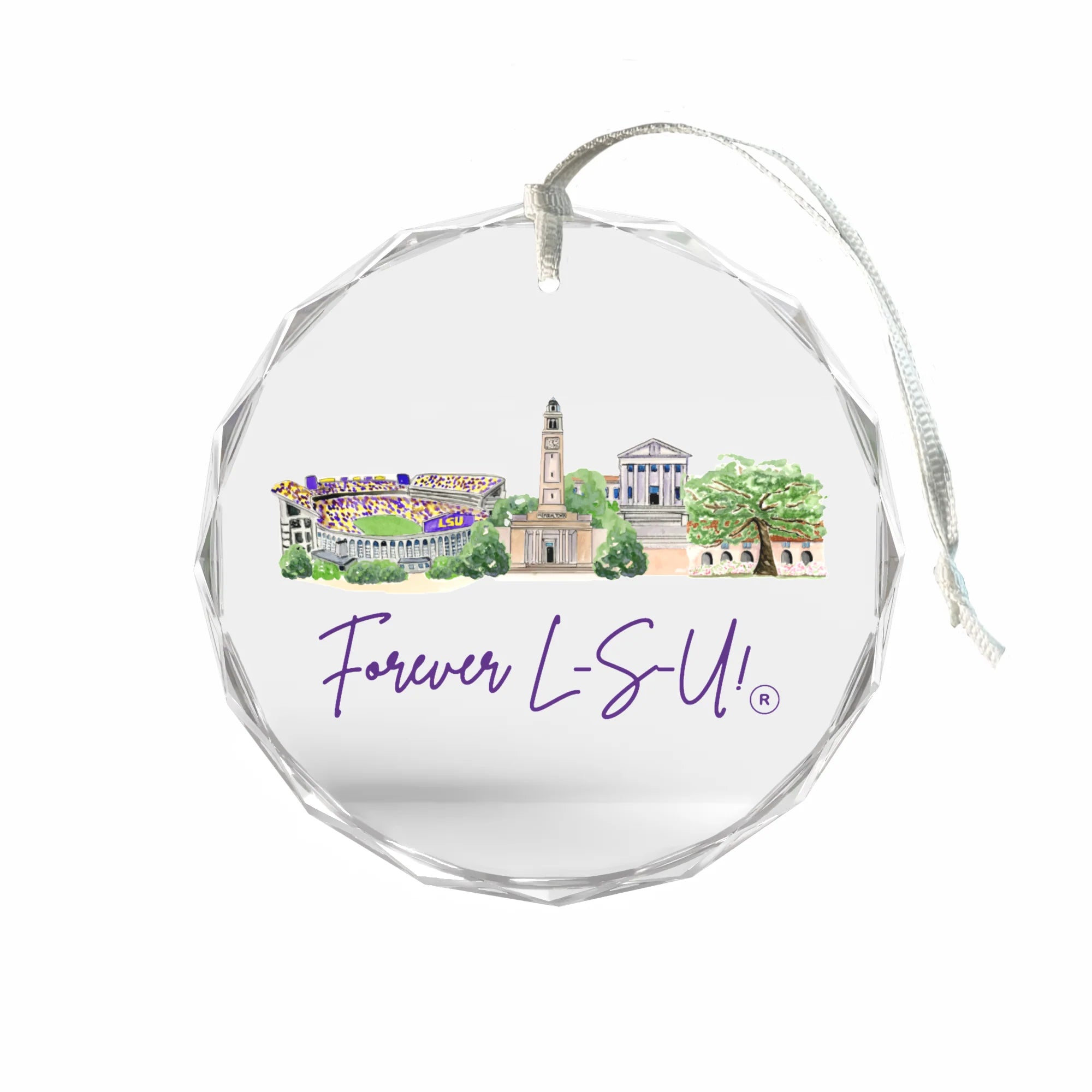LSU Glass Ornament