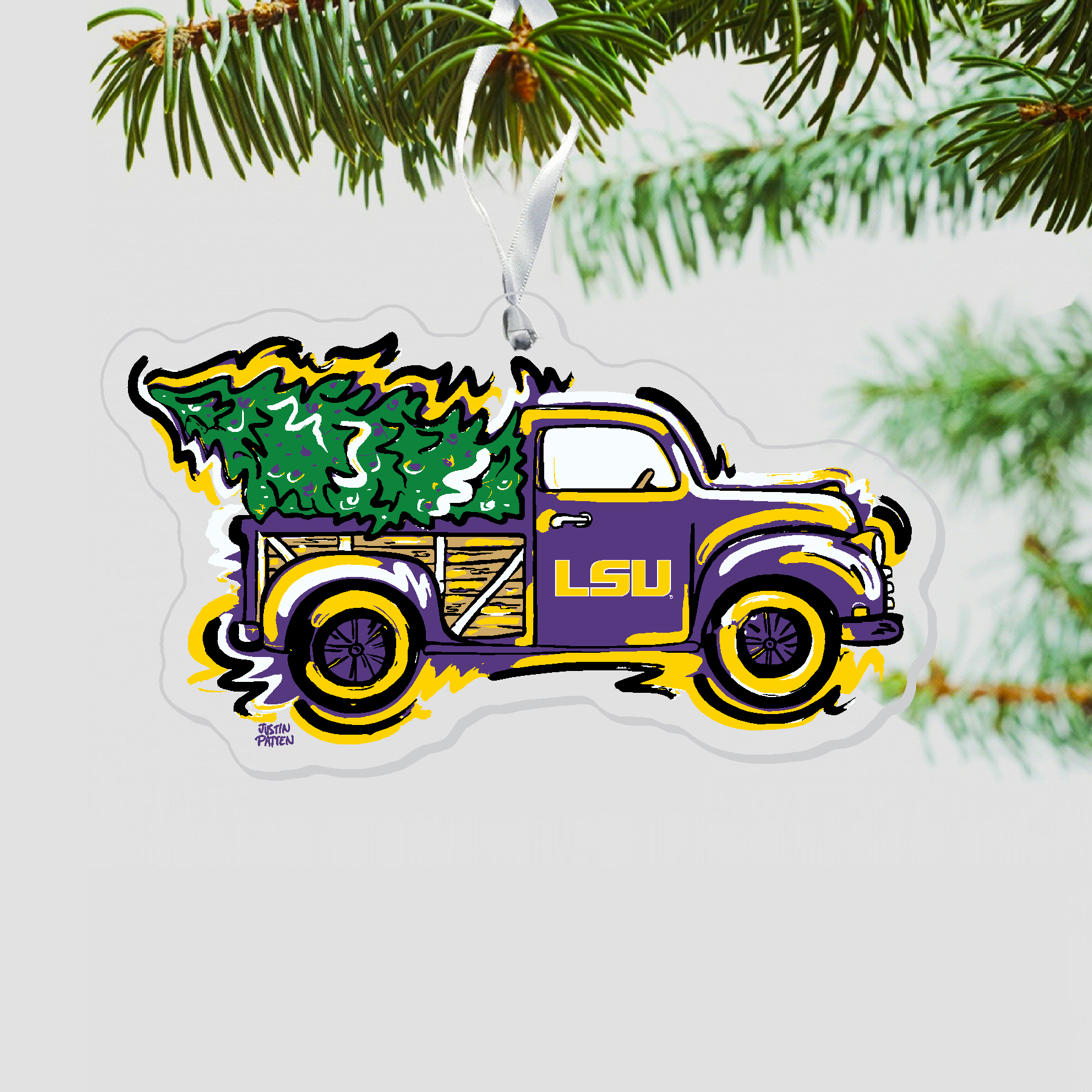 LSU Truck Ornament