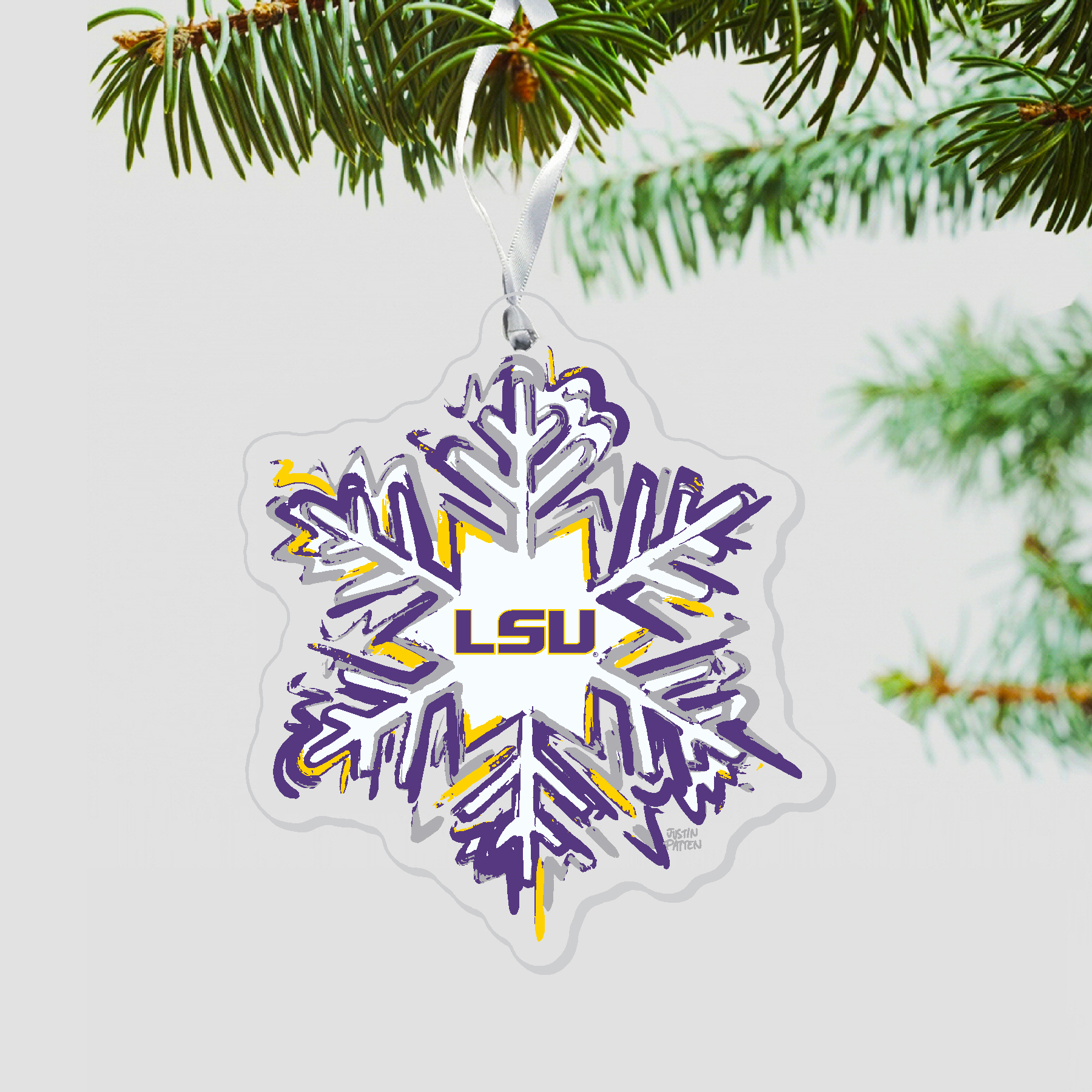 LSU Snowflake Ornament