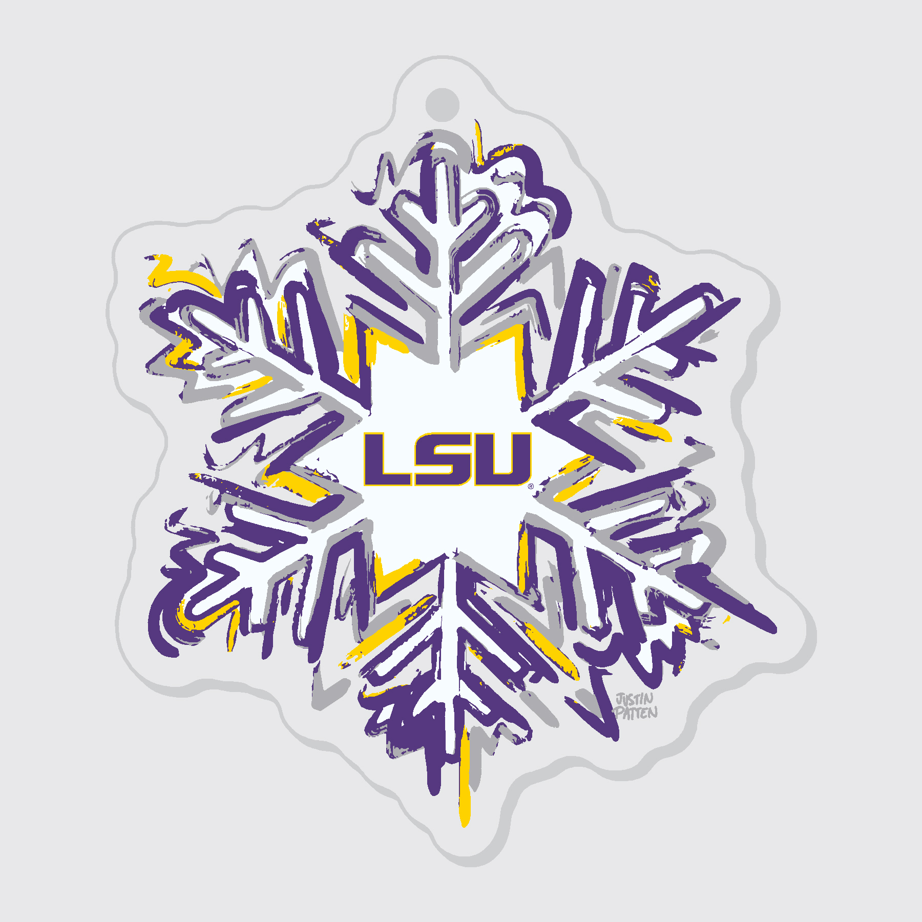 LSU Snowflake Ornament