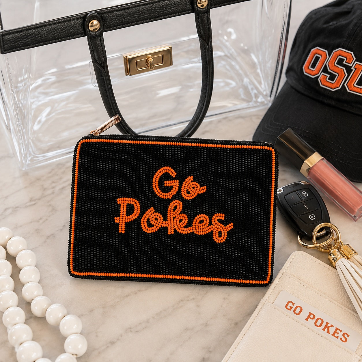 OSU Beaded Pouch