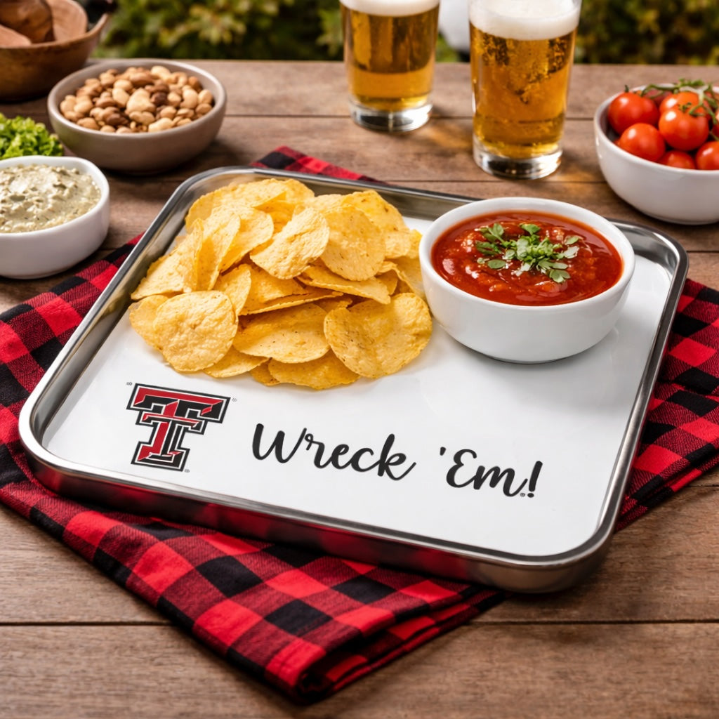 Texas Tech Mango Wood Tray