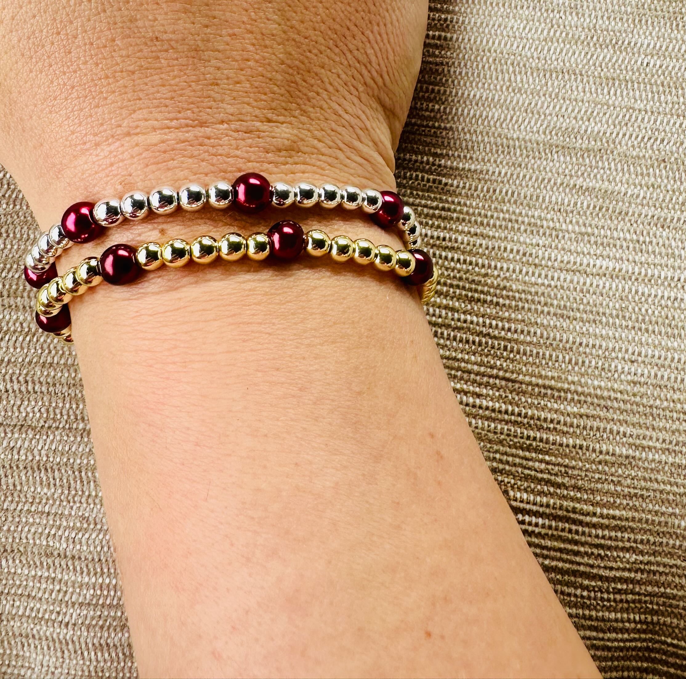 The Maroon Emma Bracelet-FINAL SALE