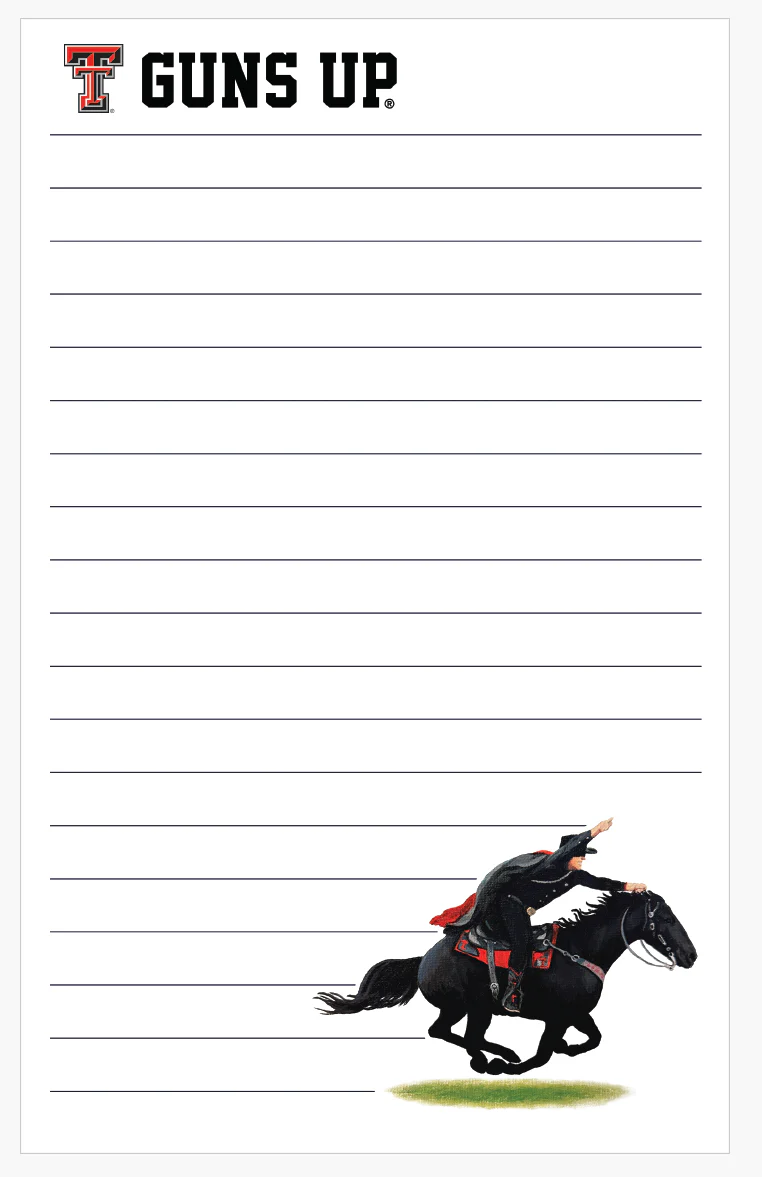 Texas Tech Mascot Notepad
