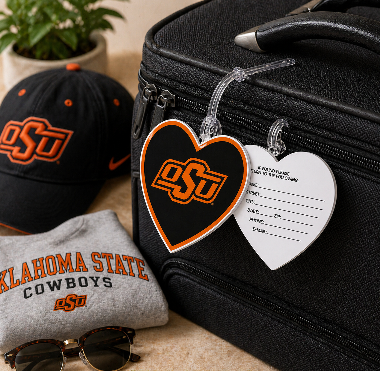 OSU Heart Luggage Tag