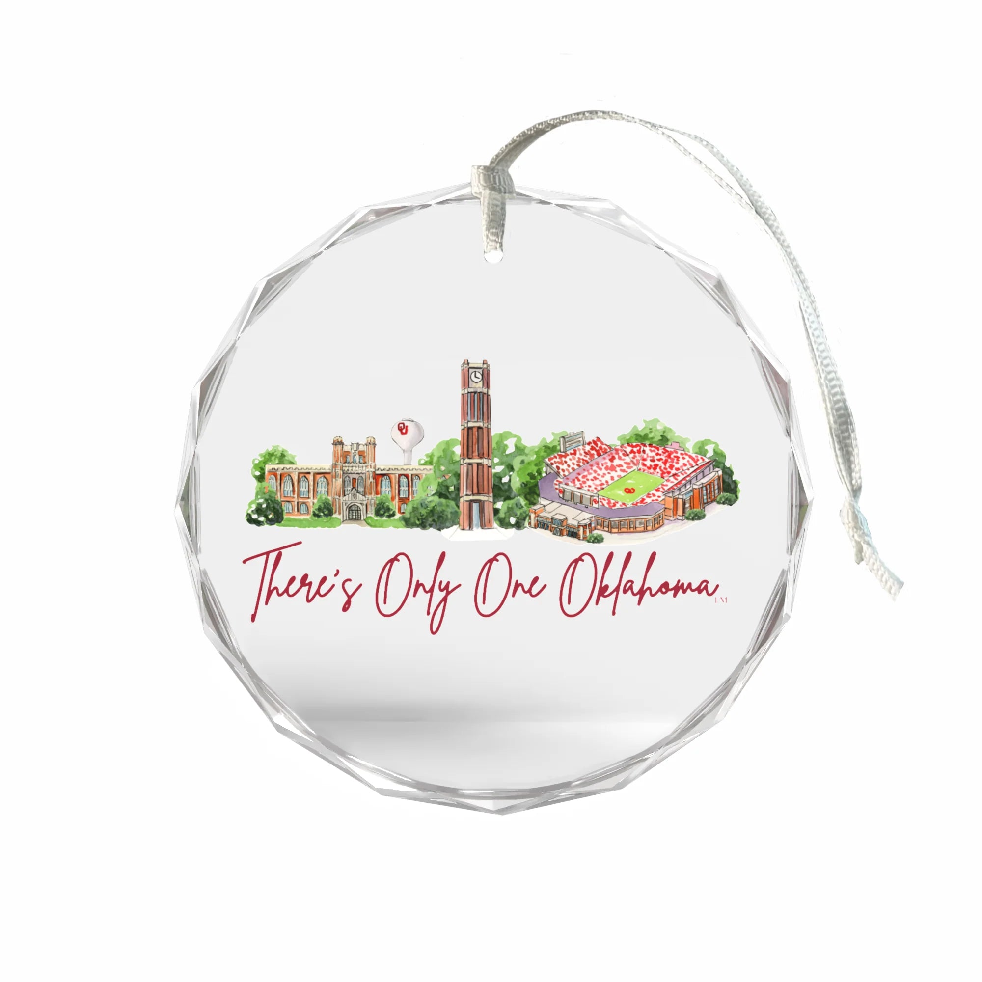Oklahoma Glass Ornament