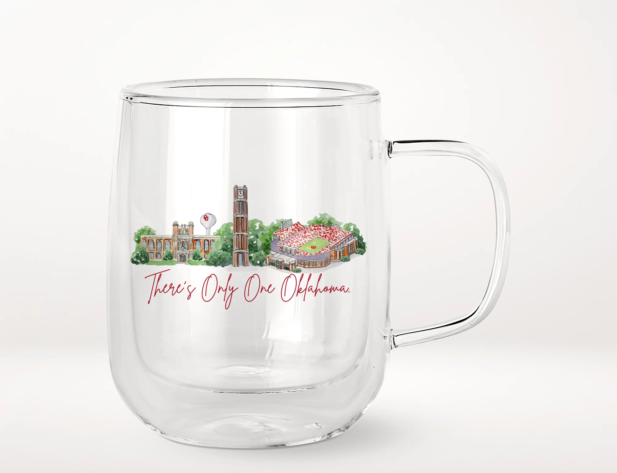 OU Landmark Glass Mug