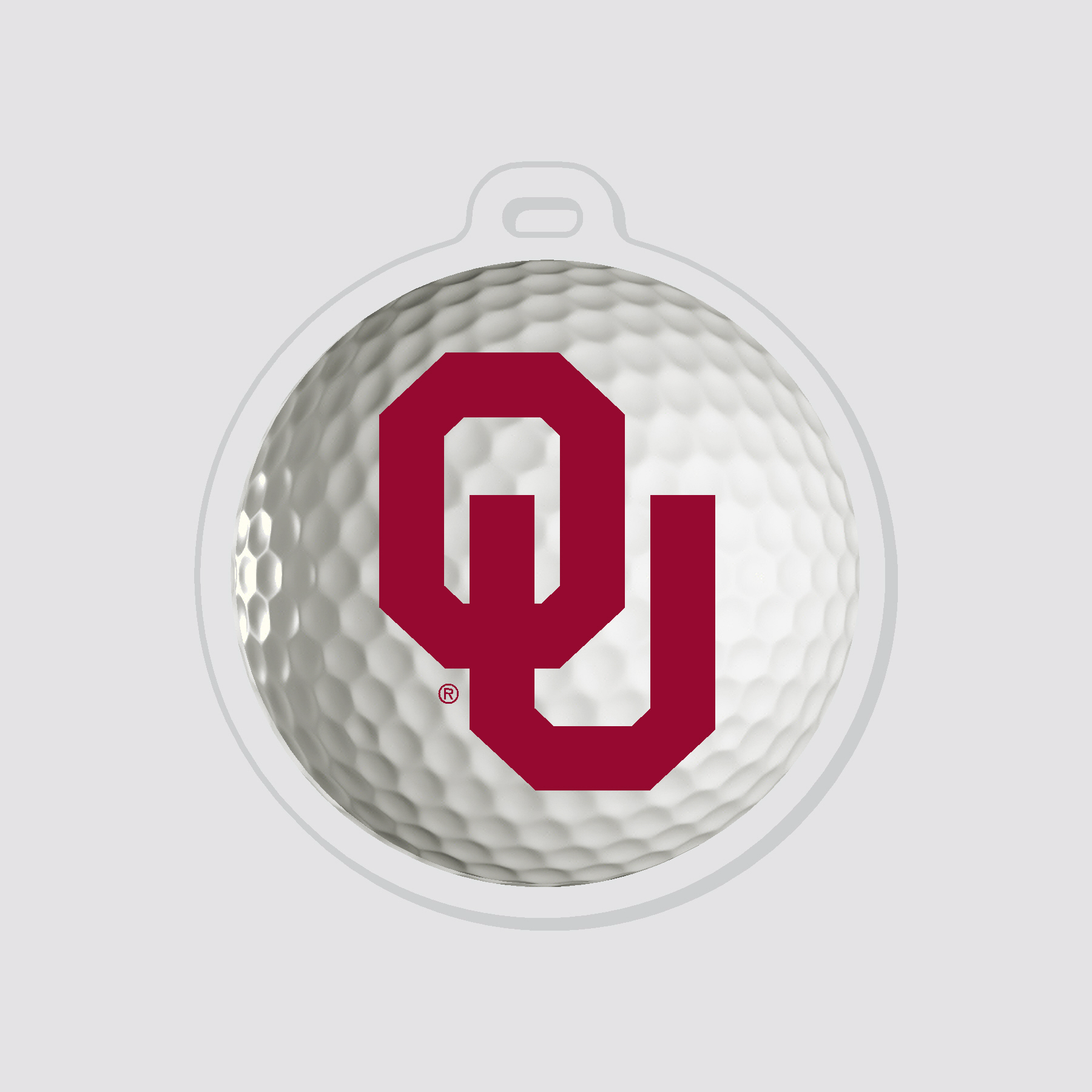 Oklahoma Golf Ball Luggage Tag