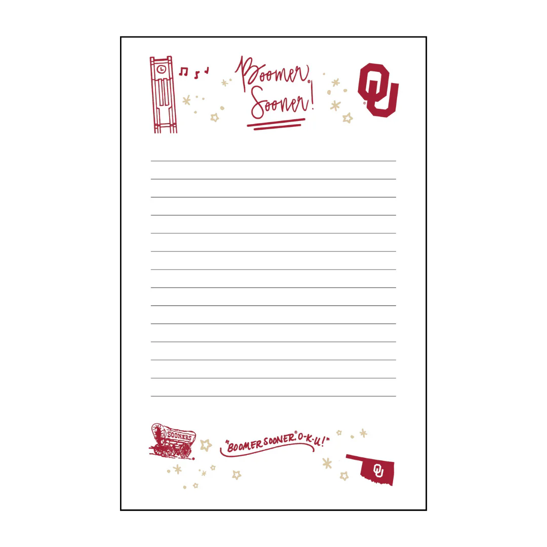 Oklahoma Confetti Notepad