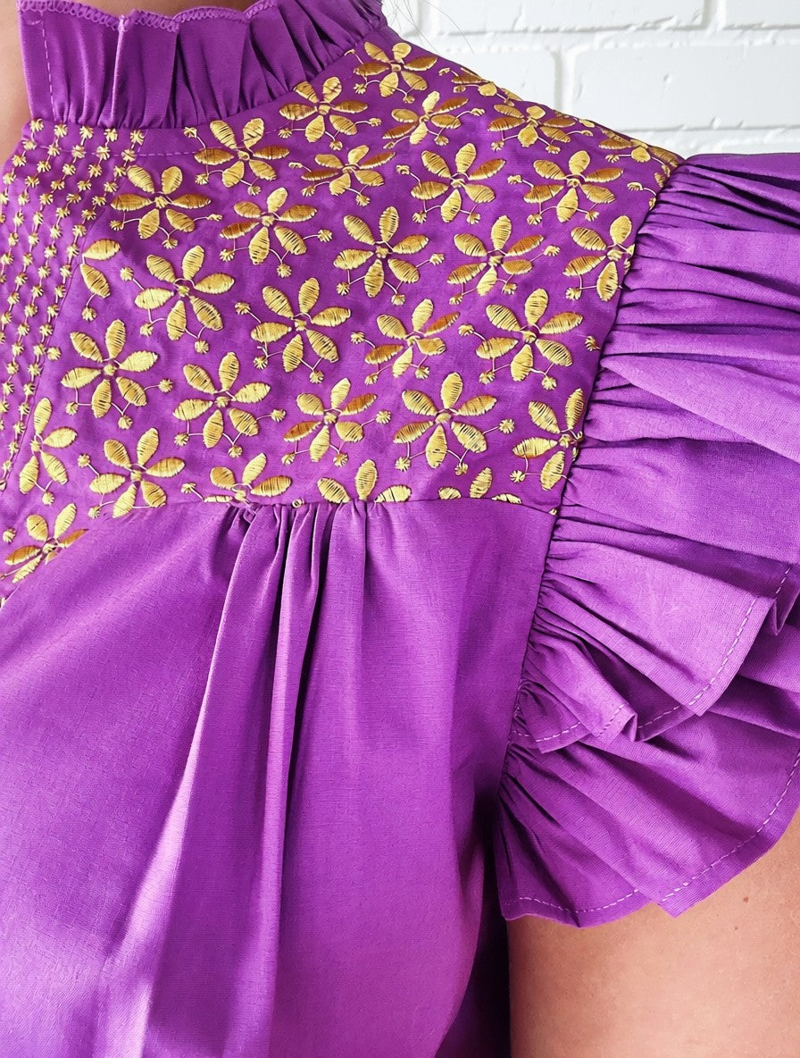 Game Day Fiesta Top | In Purple