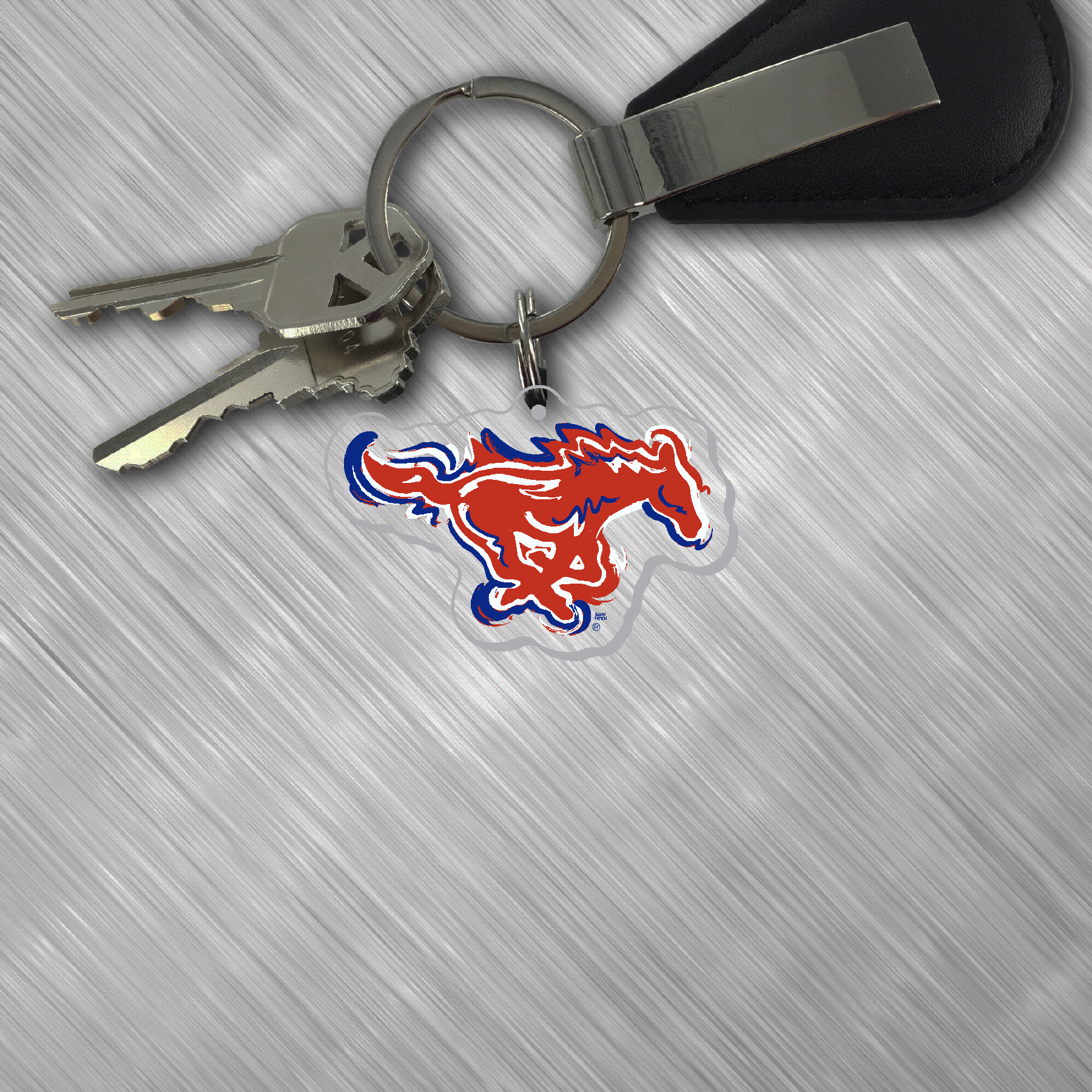 SMU Mascot Key Tag