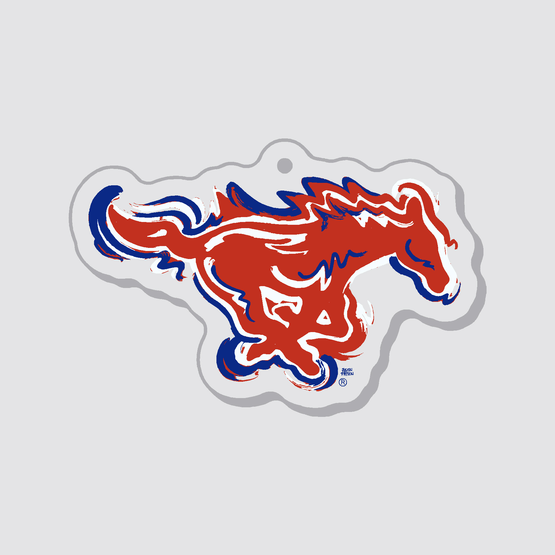 SMU Mascot Key Tag