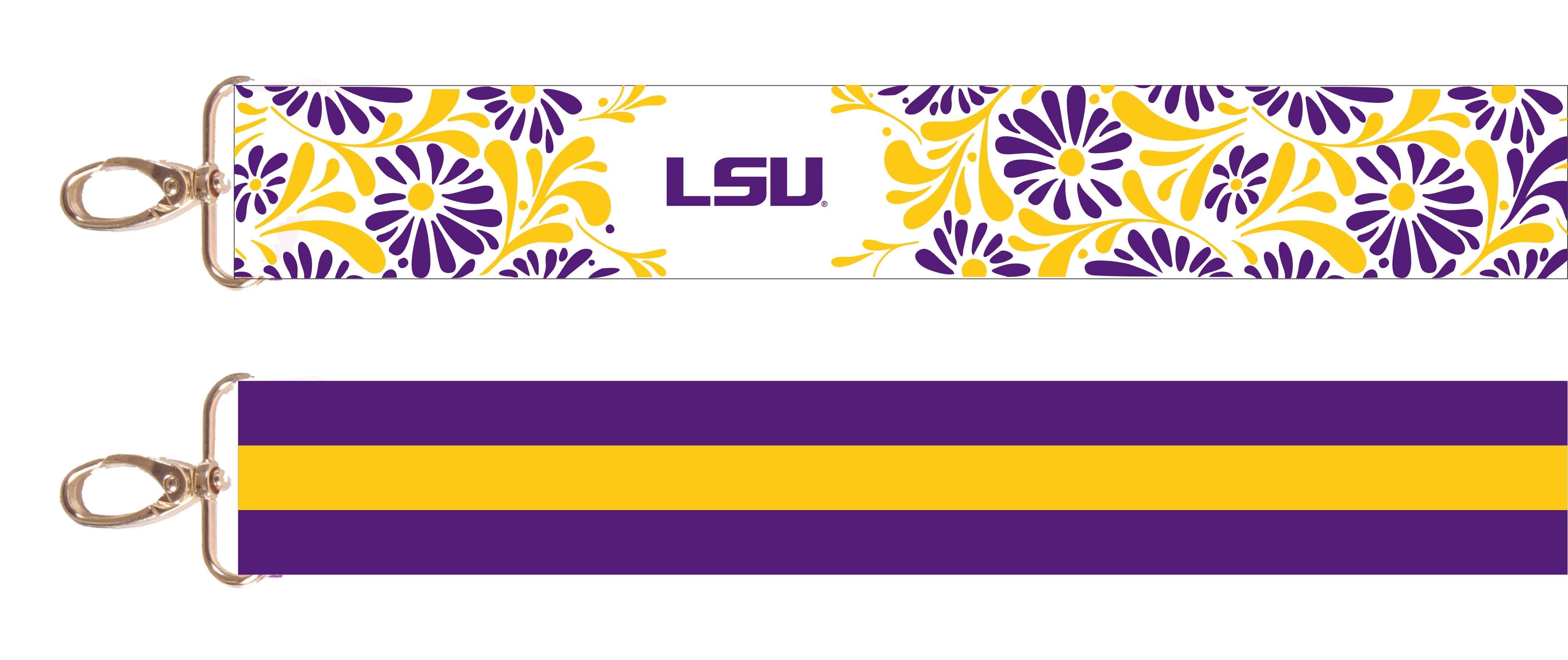 LSU Floral Purse Strap
