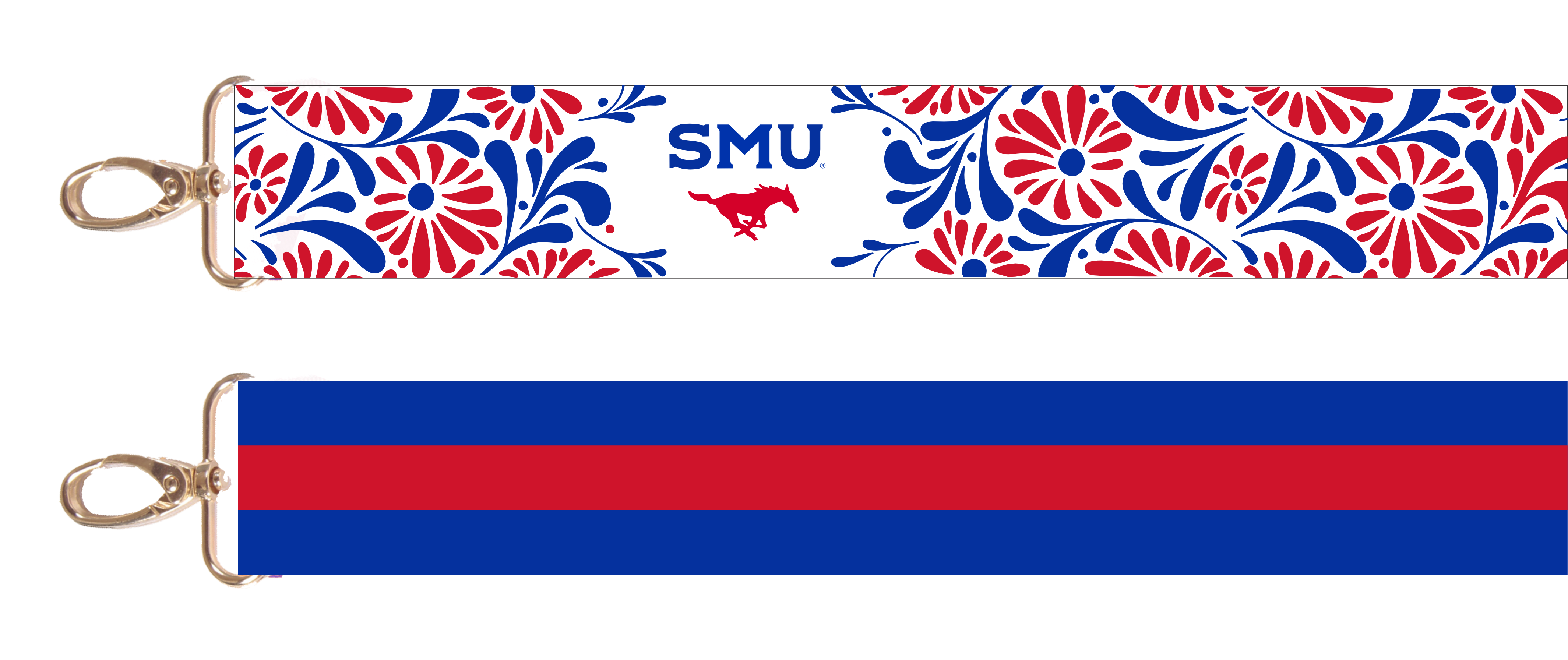 SMU Floral Purse Strap