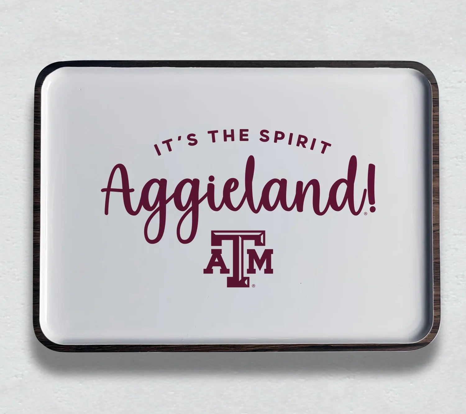 Texas A&M Sprit Mango Wood Tray
