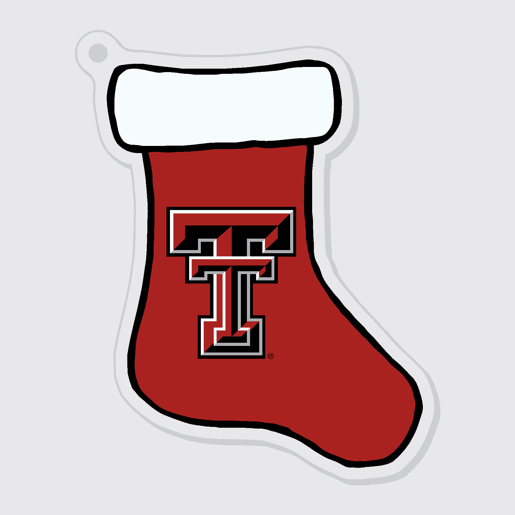 Texas Tech Acrylic Ornament-FINAL SALE