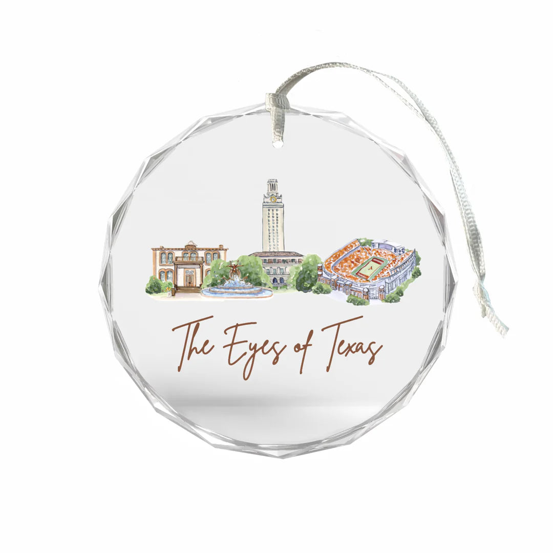Texas Glass Ornament