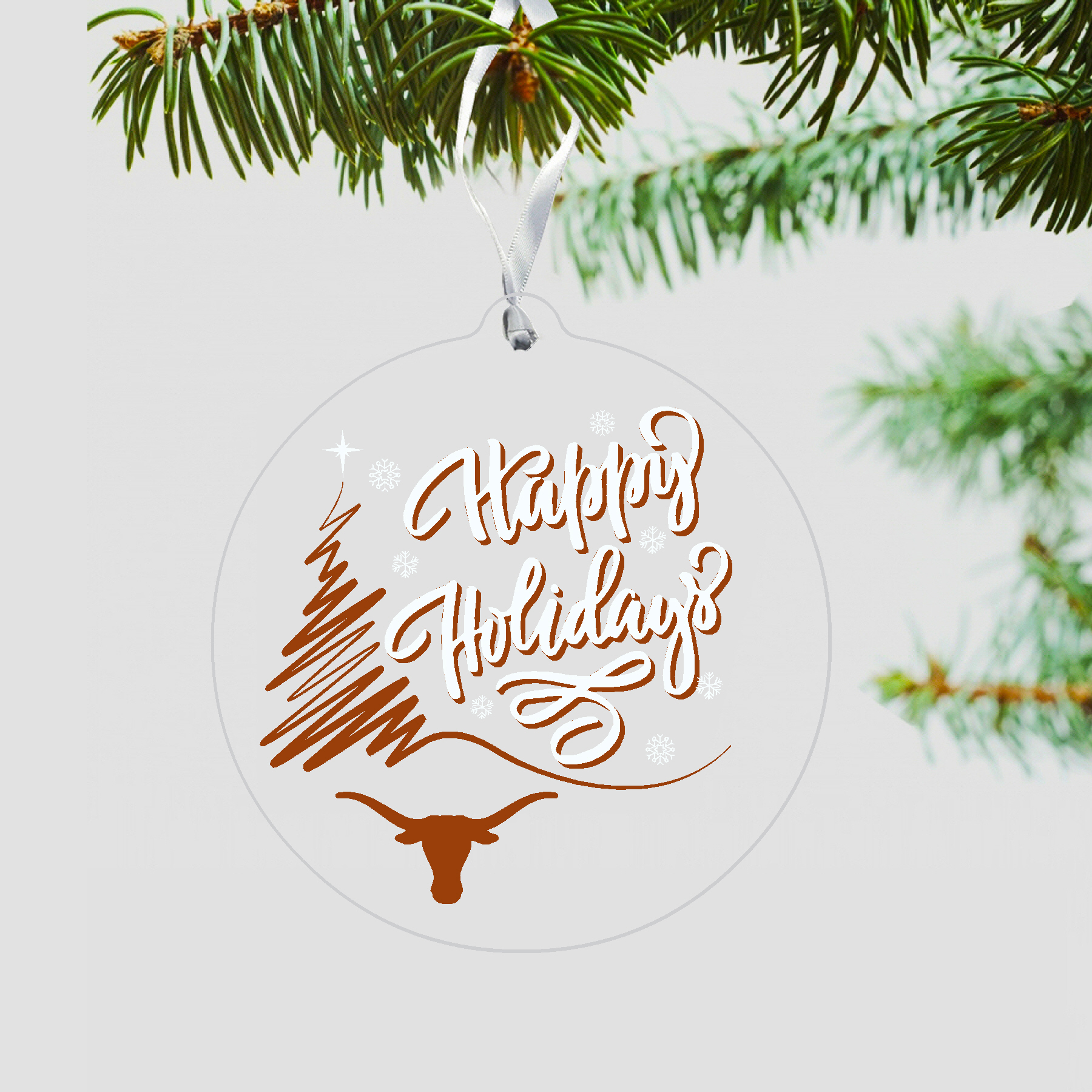 Texas Happy Holidays Ornament