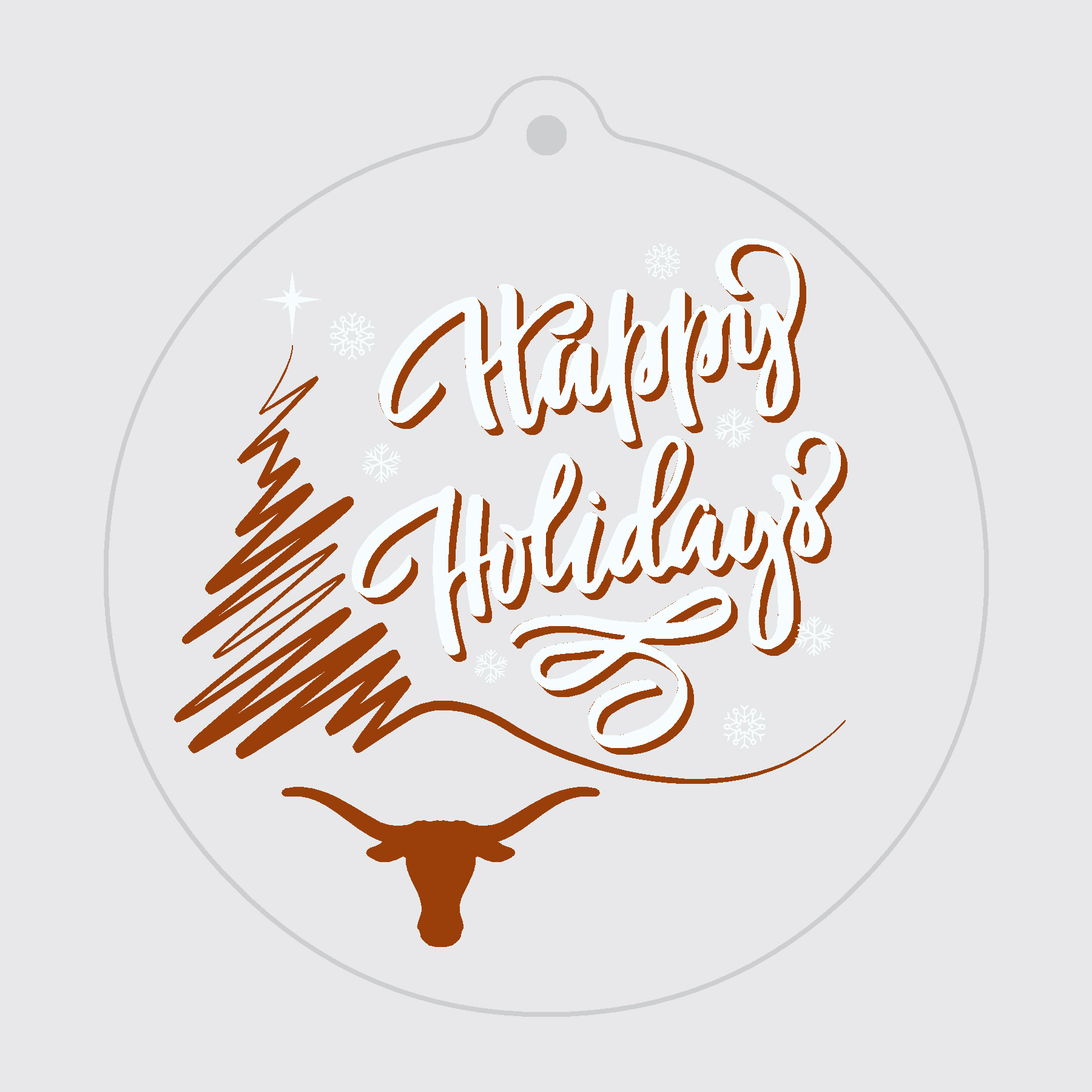 Texas Happy Holidays Ornament