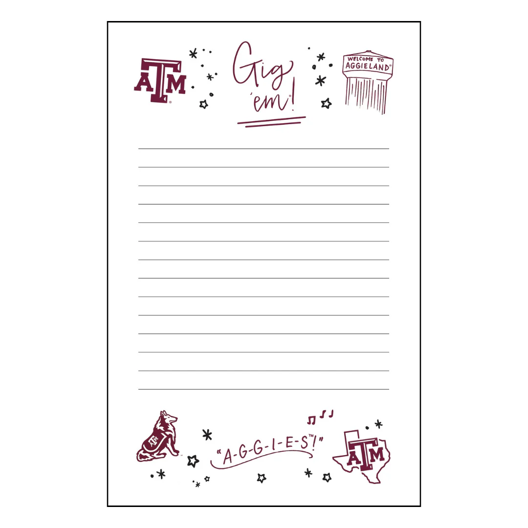 Texas A&M Confetti Notepad