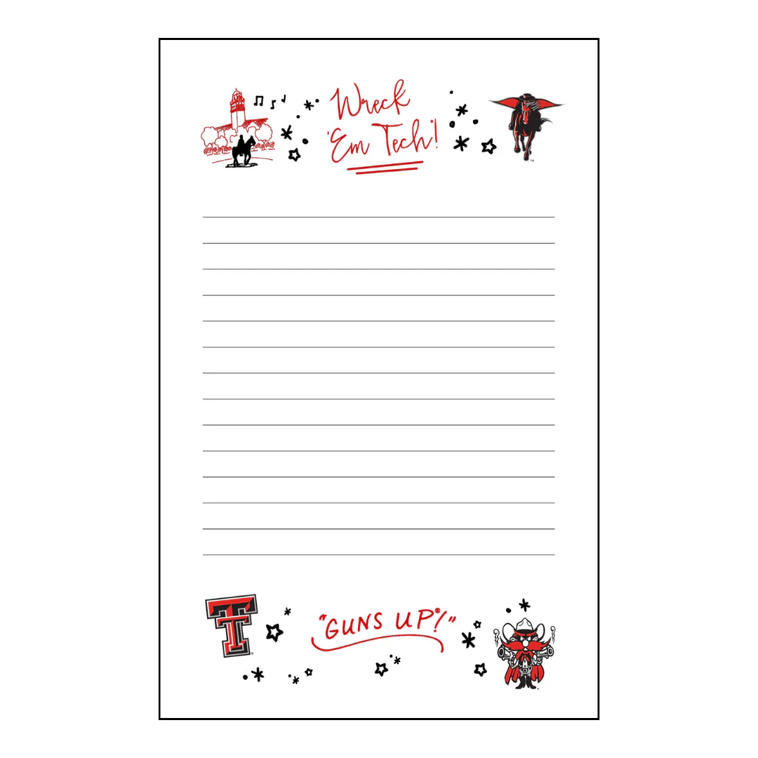 Texas Tech Confetti Notepad