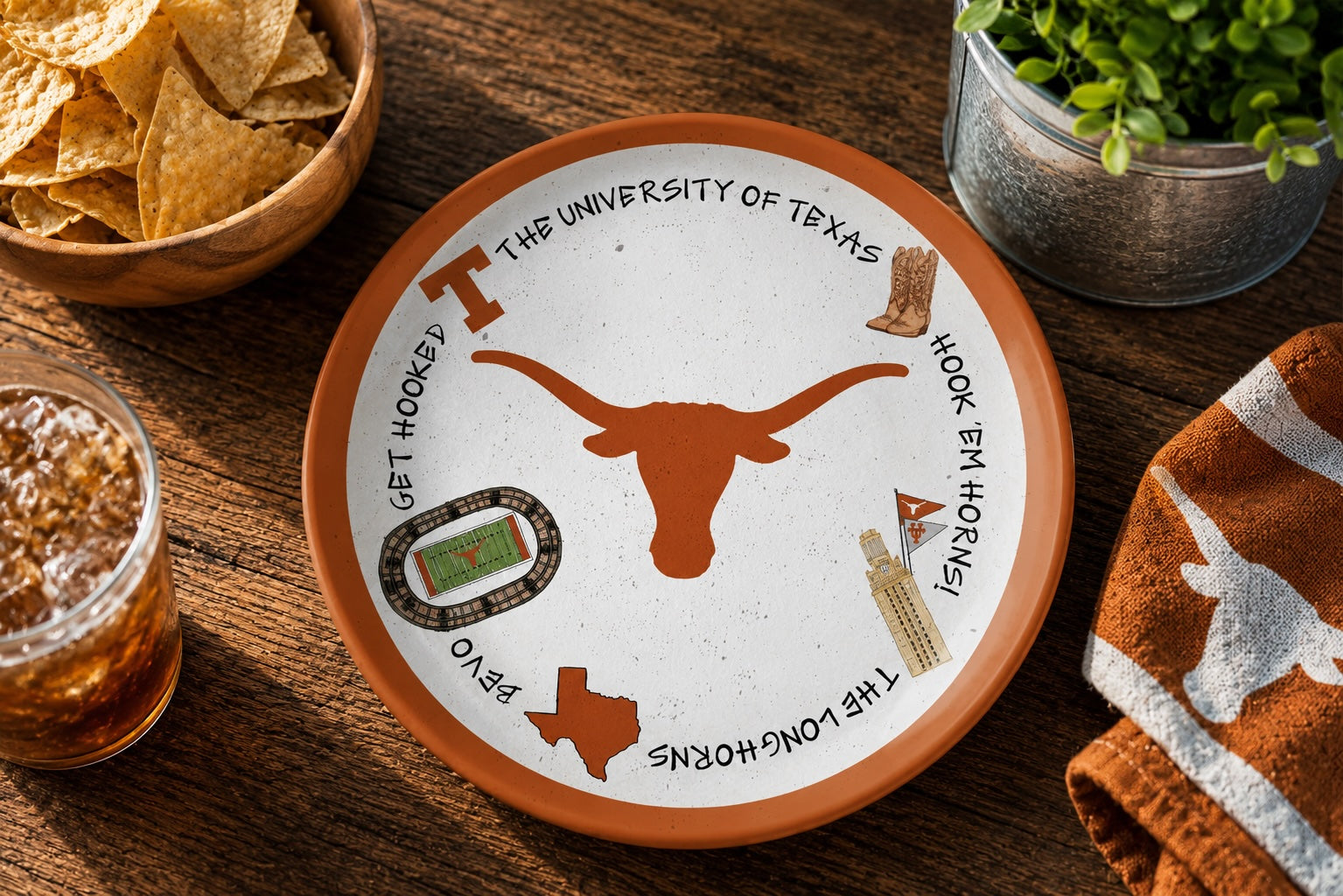 Texas Longhorns Melamine Round Charger