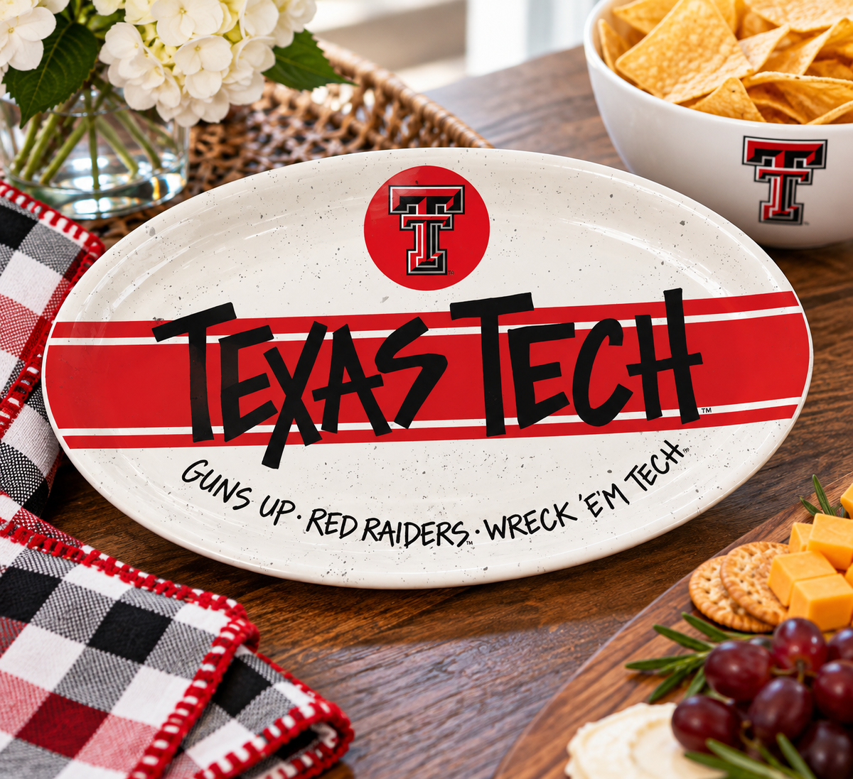 Texas Tech Melamine Oval Plate