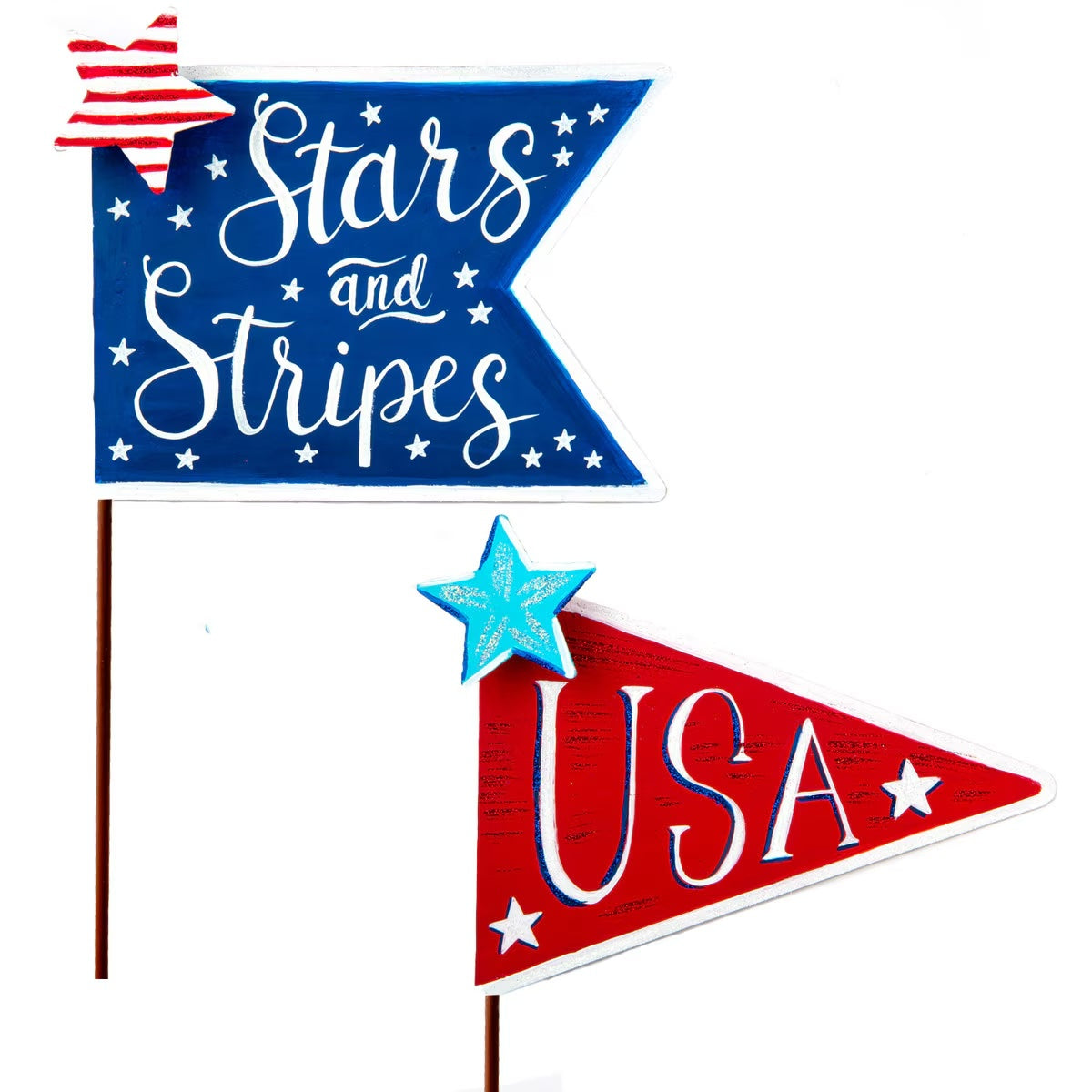 USA & Stars Stripes Pennants