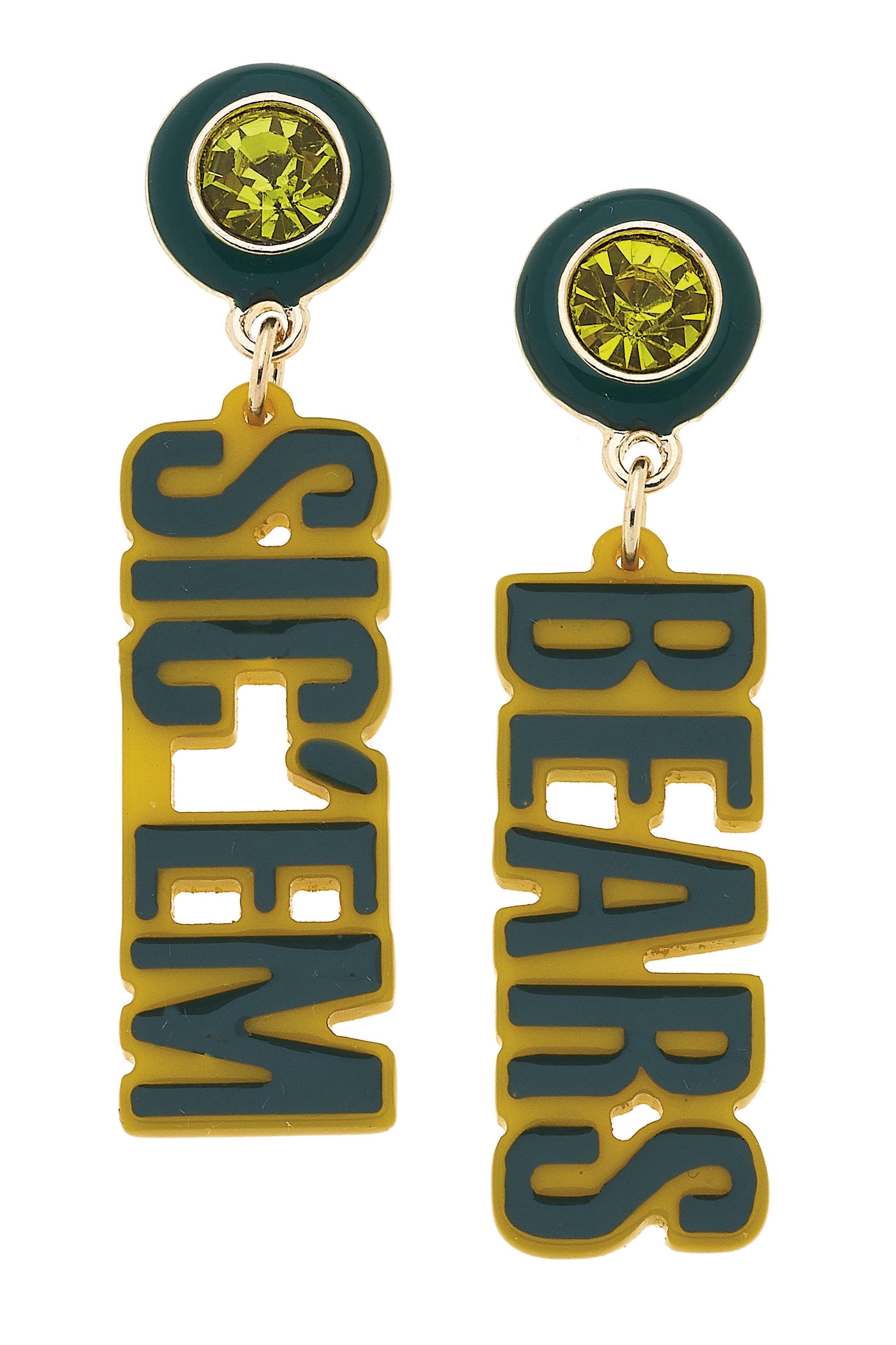 Baylor Resin Letter Earrings
