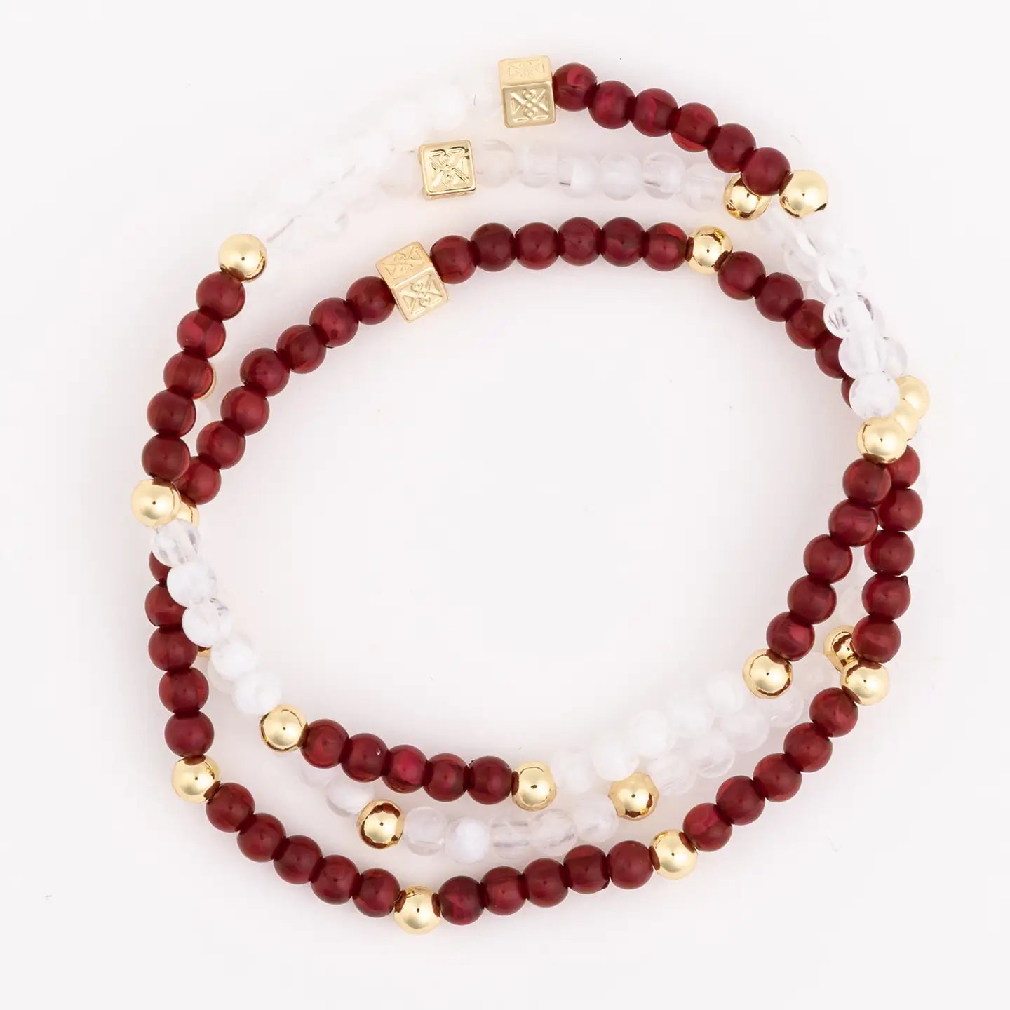 Junie Maroon & White Bracelet
