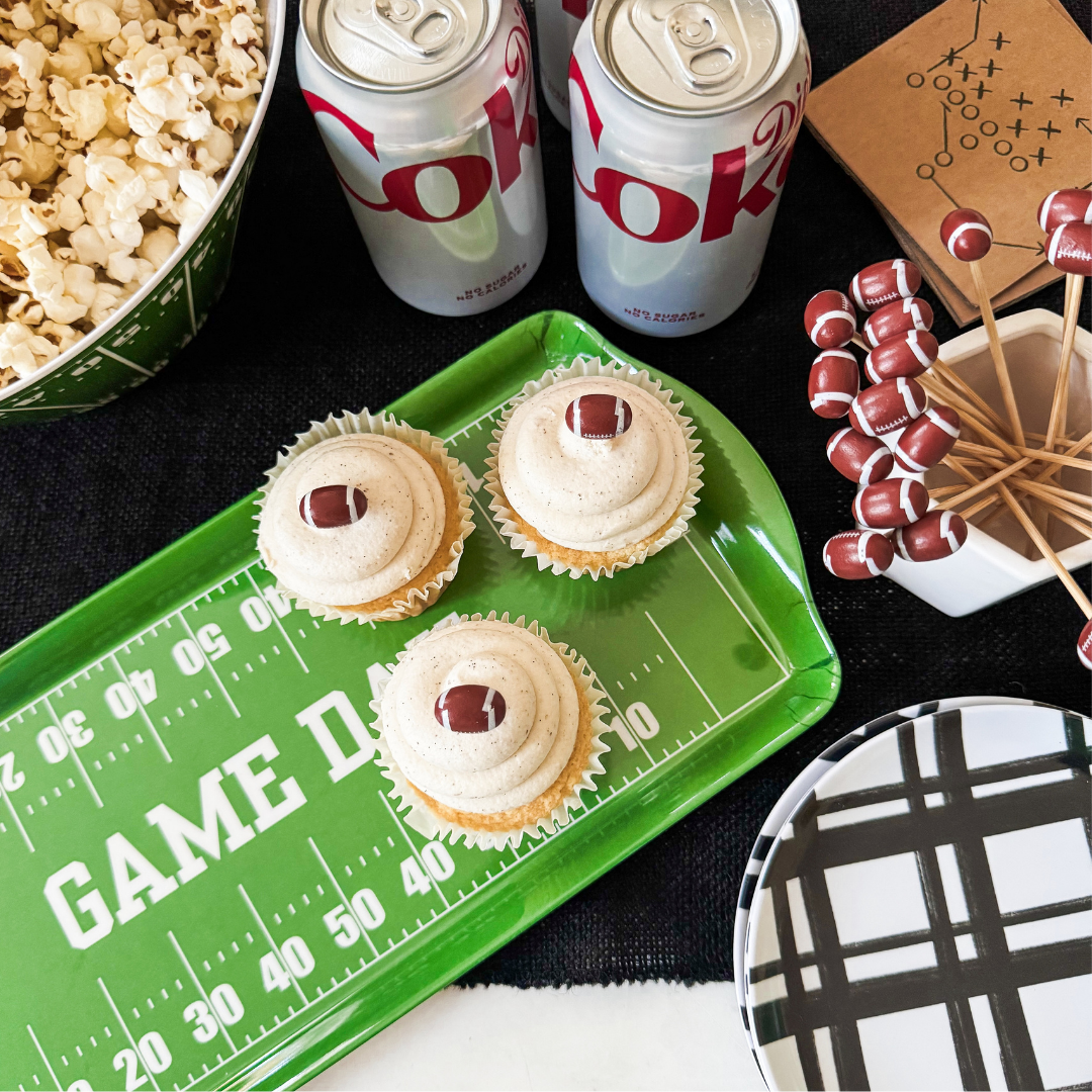 Green Football GameDay Melamine Tray