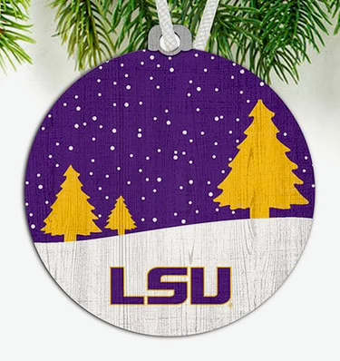 LSU Rustic Ornaments-FINAL SALE
