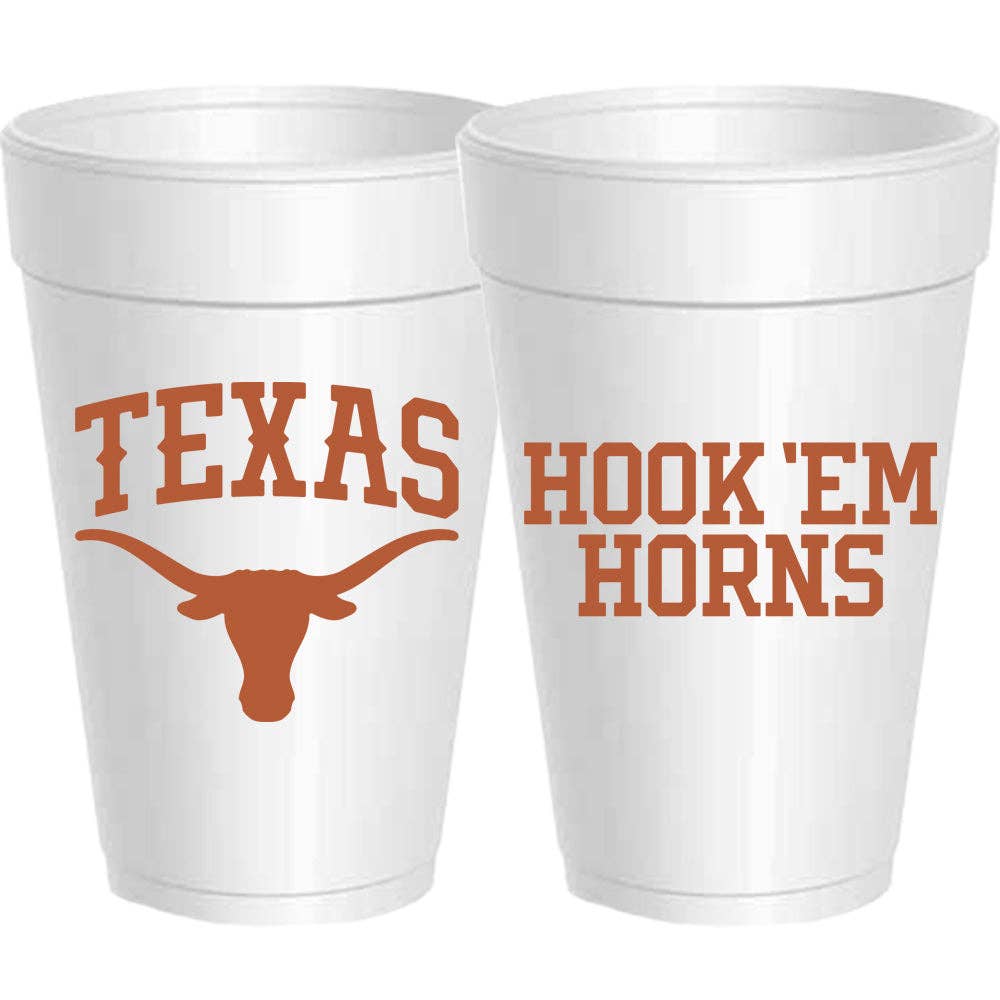 Texas Hook 'Em Horns Cups