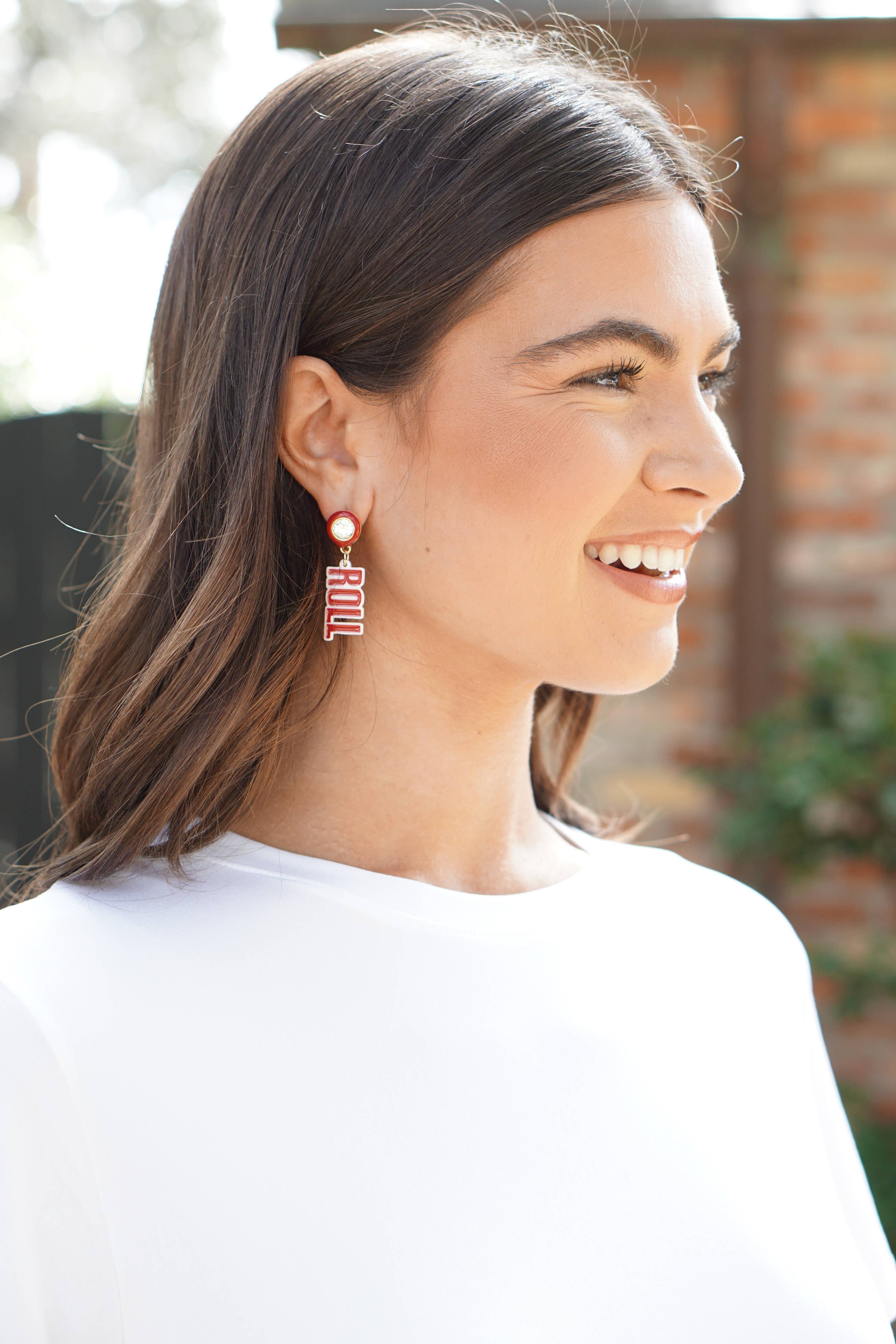 Alabama Resin Letter Earrings