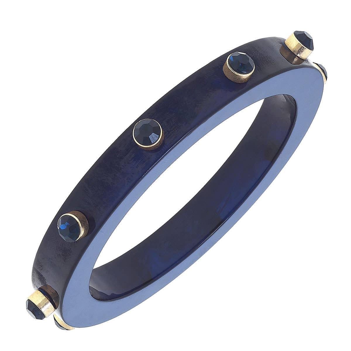 Navy Rhinestone Bangle