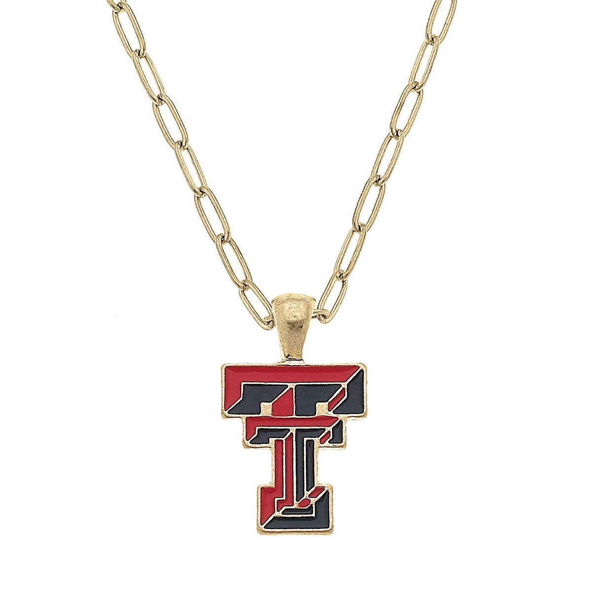 Texas Tech Red Raiders Enamel Pendant Necklace in Red/Black