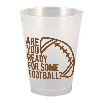 Are You Ready Football Frosted 16oz Cups-FINAL SALE