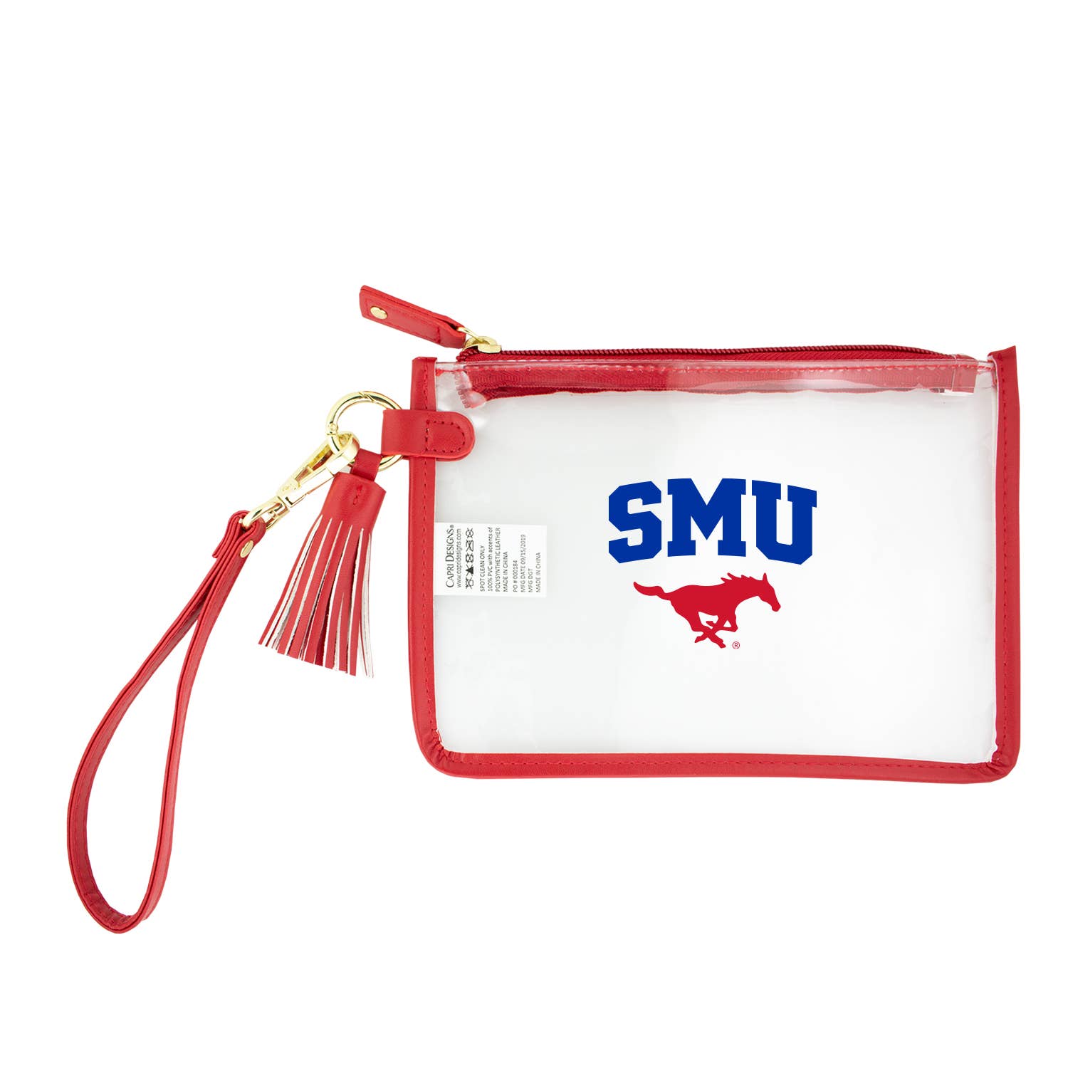 SMU Classic Logo Wristlet