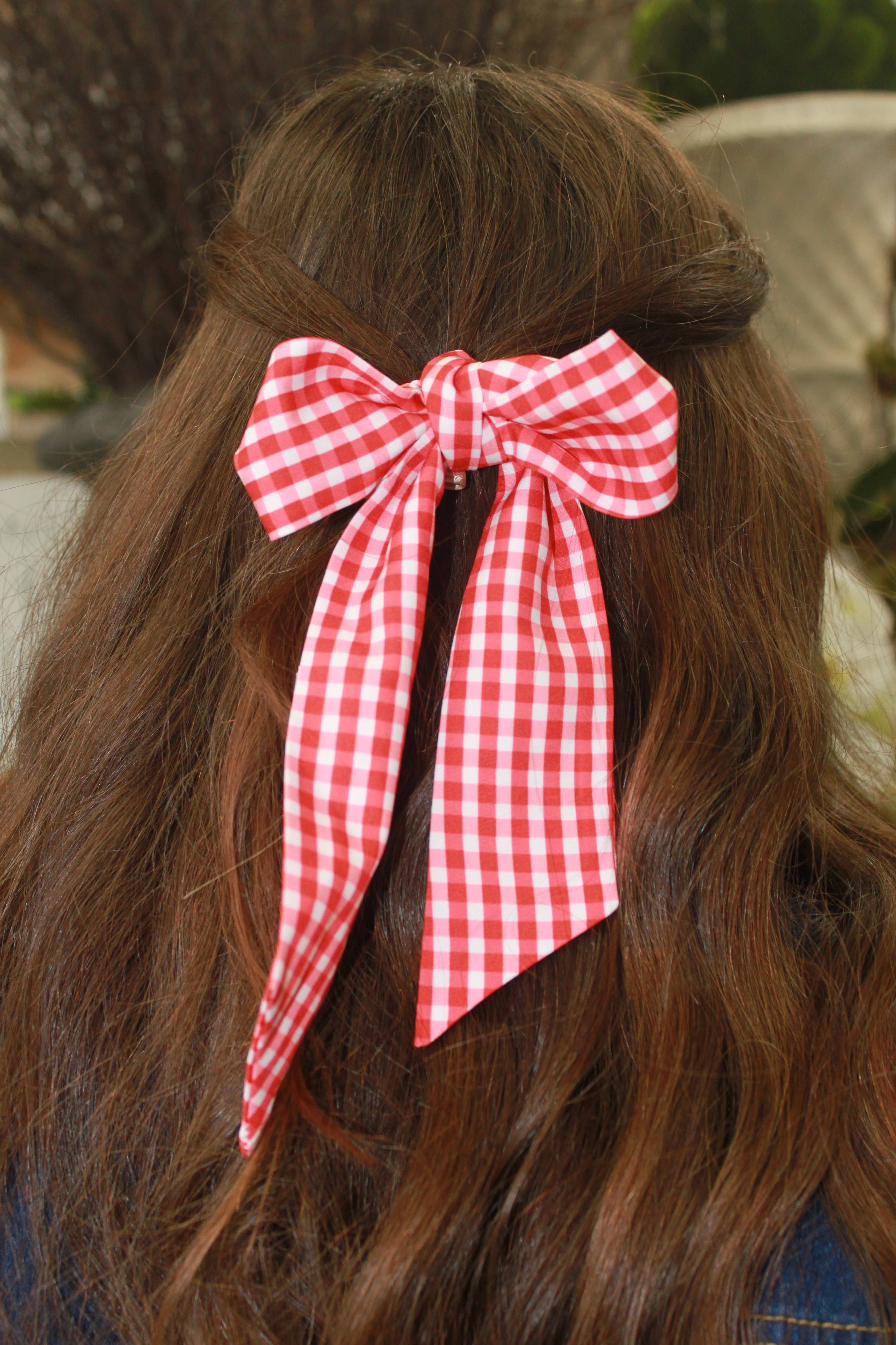 Gingham Bright Orange Twillie
