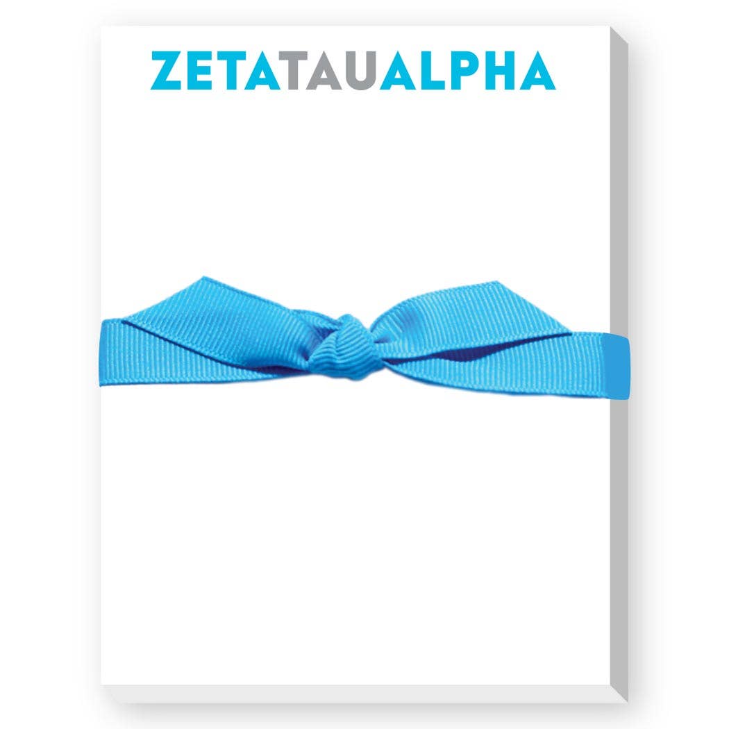Sorority Greek Bright Mini Notepad: ZETA TAU ALPHA