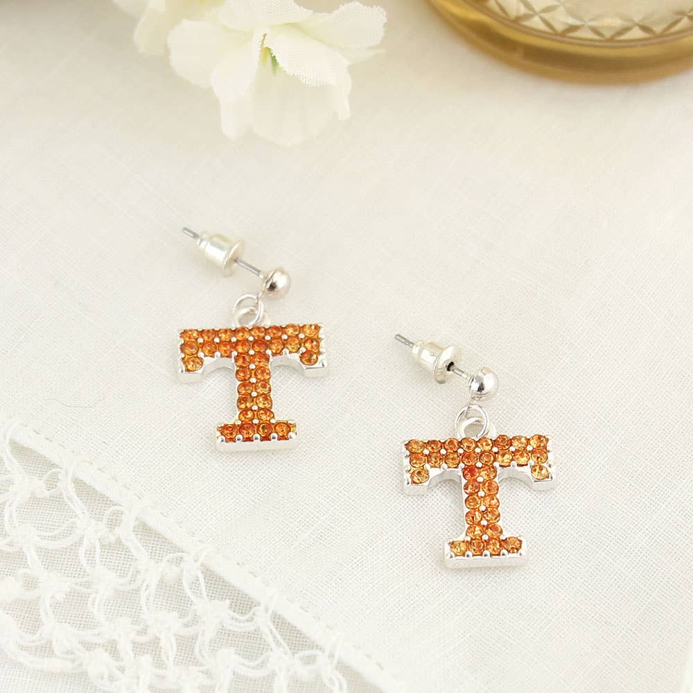 Tennessee Crystal Logo Earrings