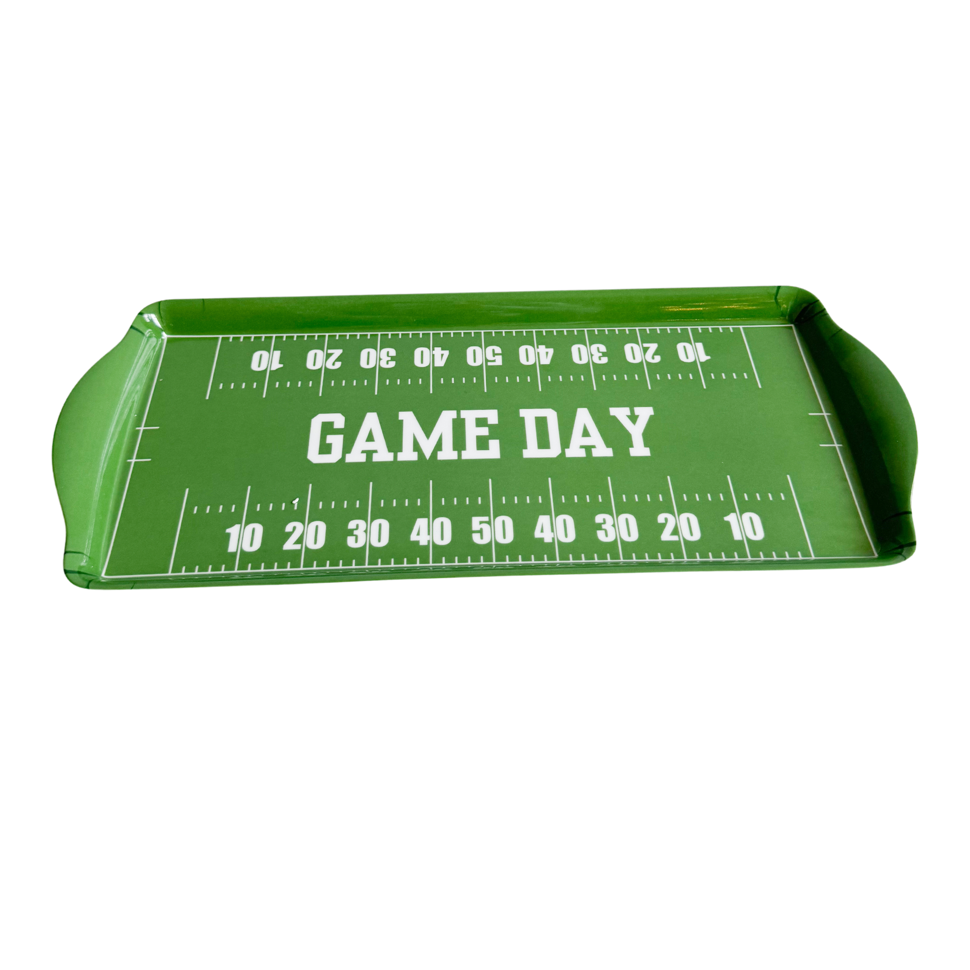 Green Football GameDay Melamine Tray