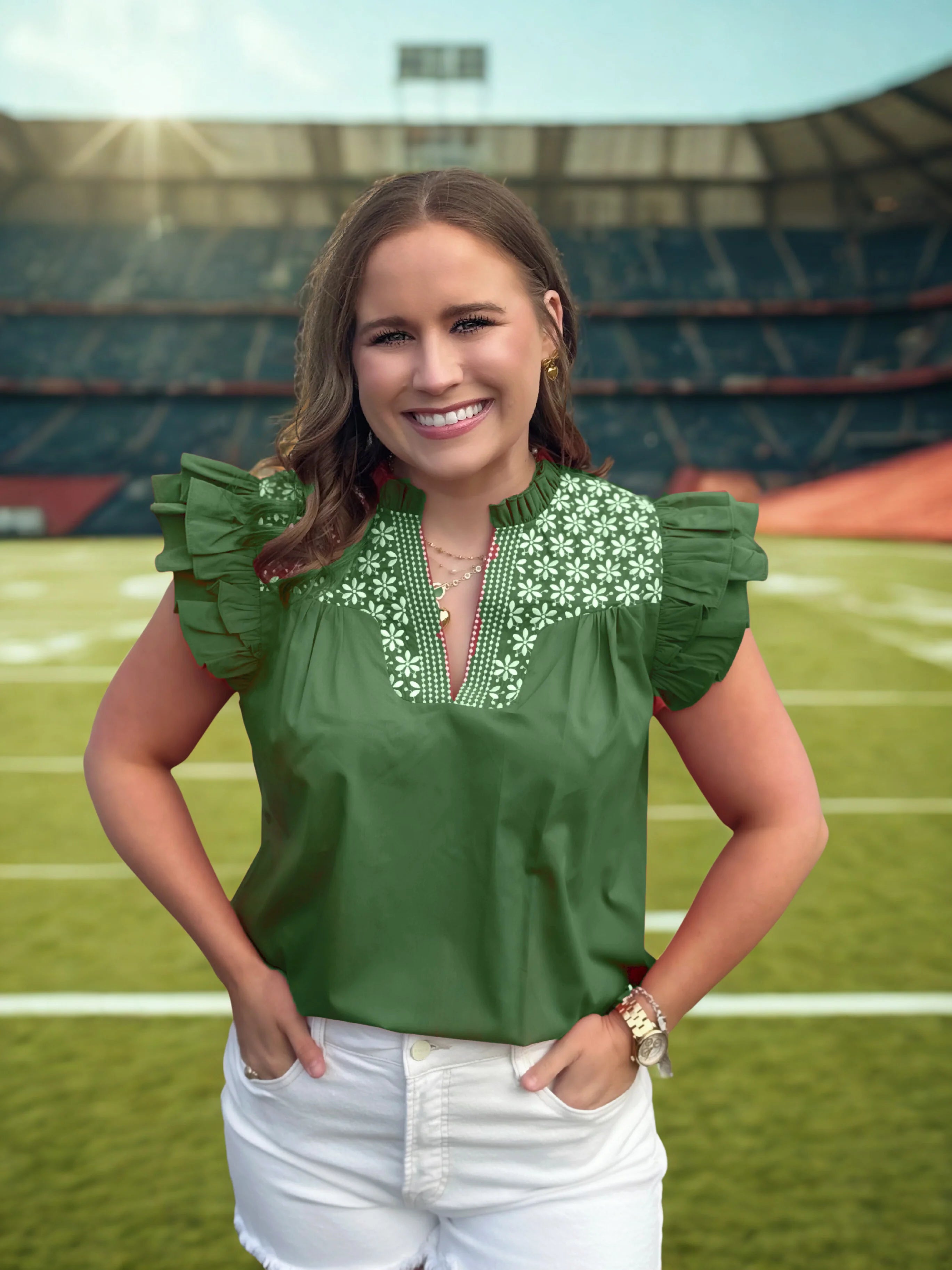 Game Day Fiesta Top | Green