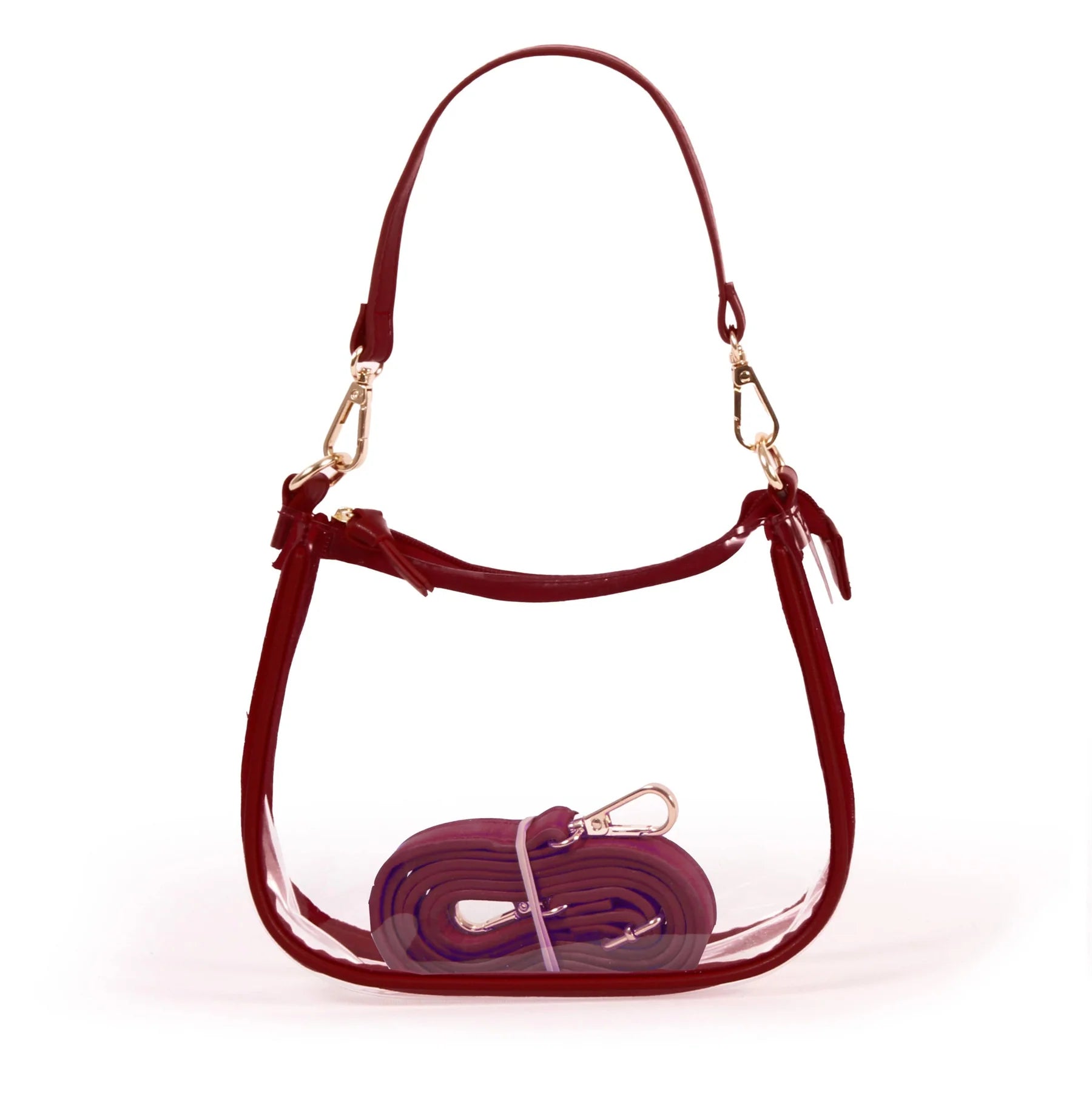 Maroon Clara Team Clear Purse