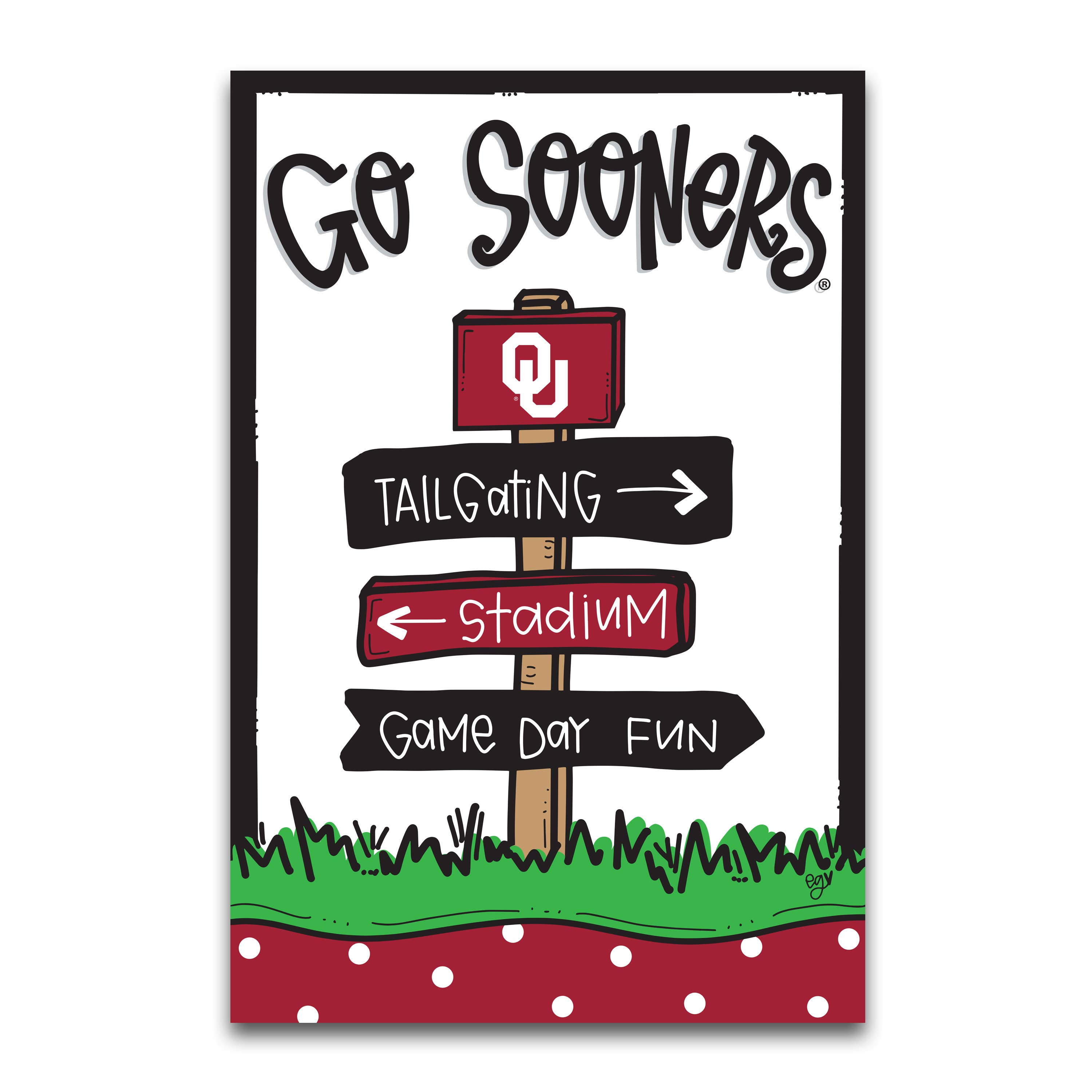OU Game Day Garden Flag