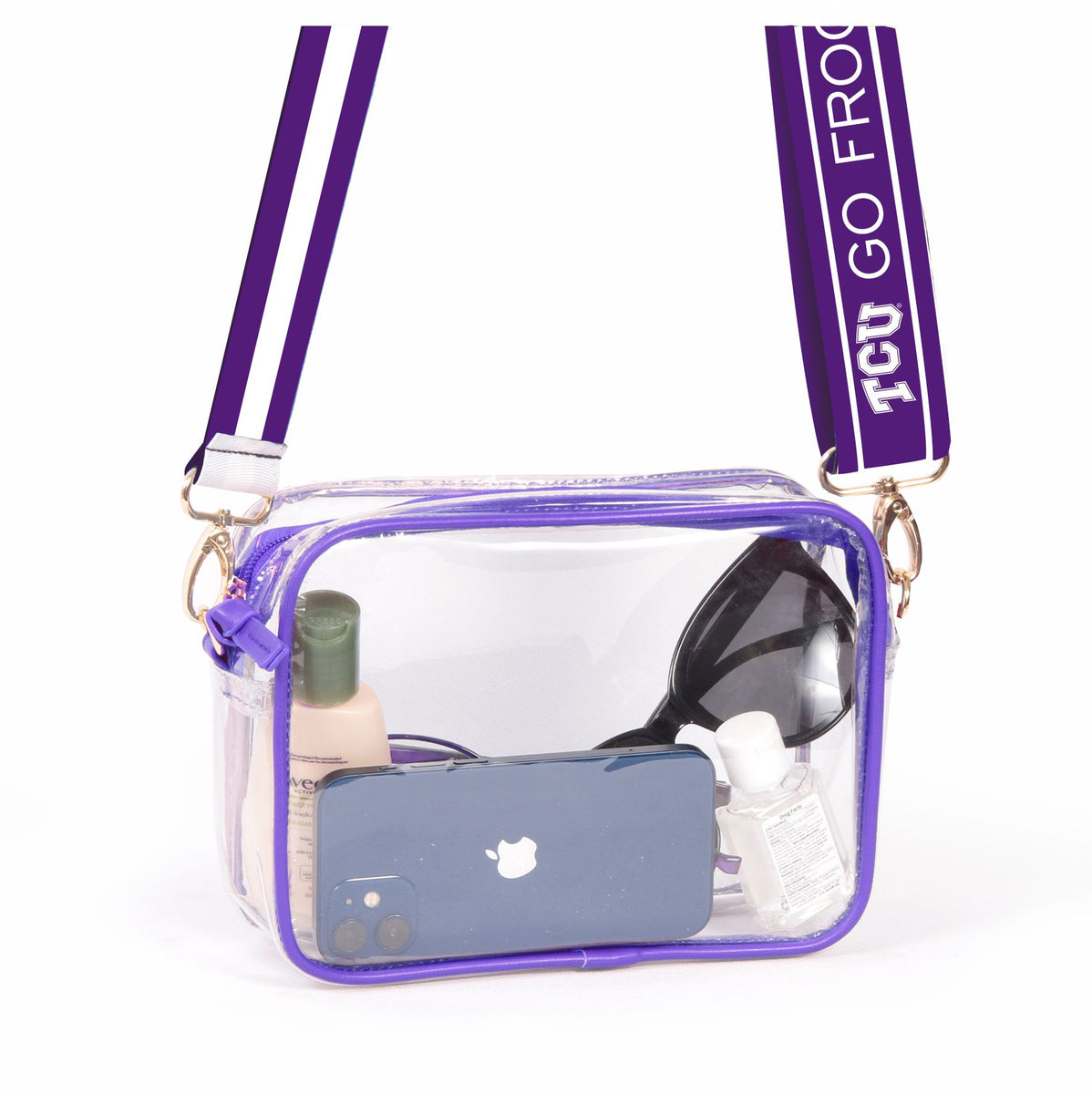 Clear cheap side purse