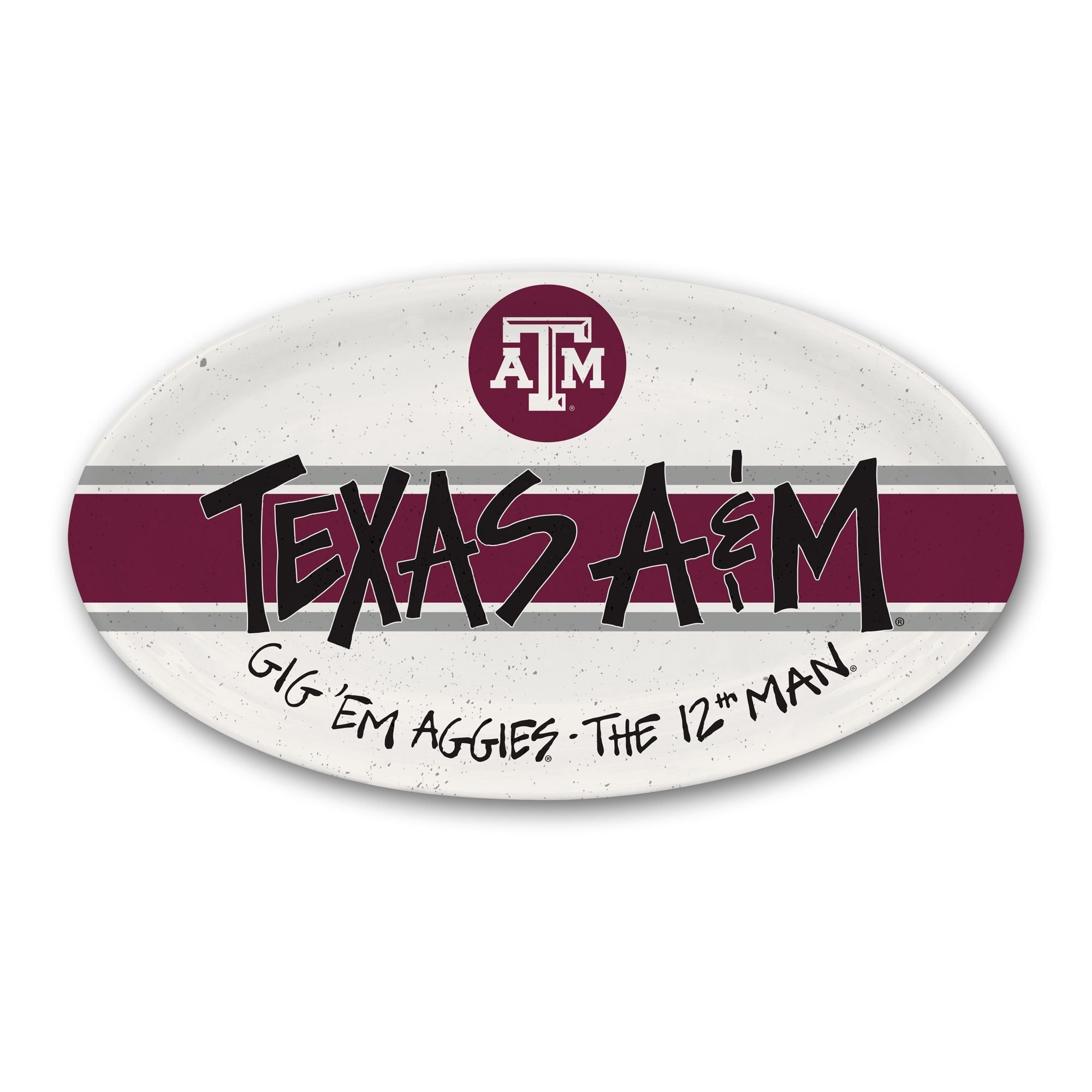 Texas A&M Melamine Oval Plate