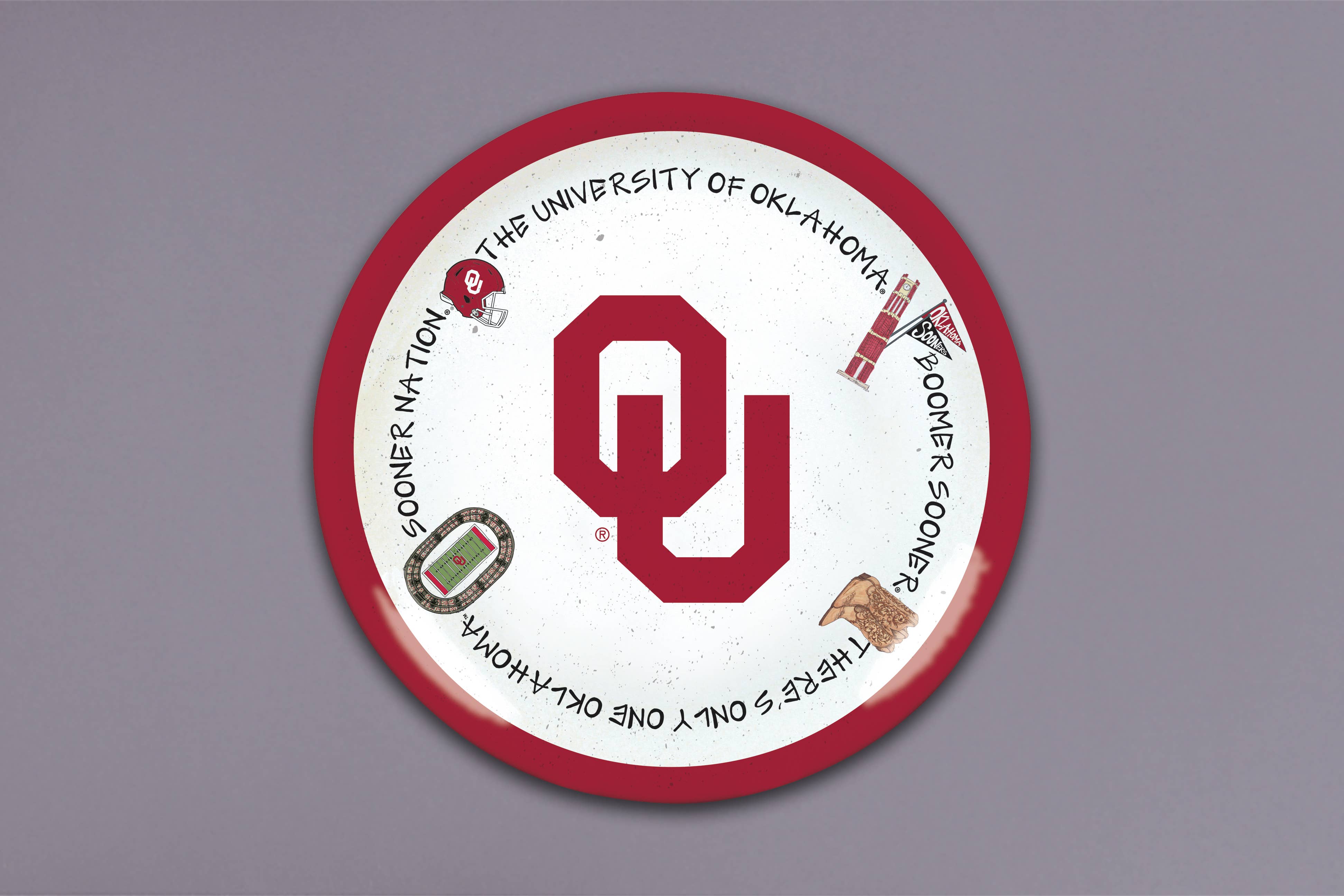 OU Sooners Melamine Round Charger