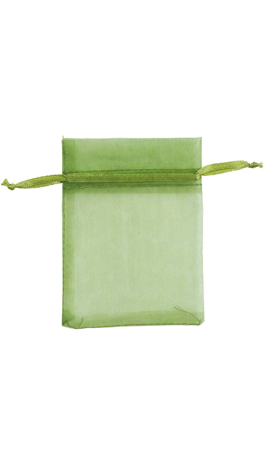 Organza Drawstring Pouch: Silver / Pack of 10 / 5" x 7"