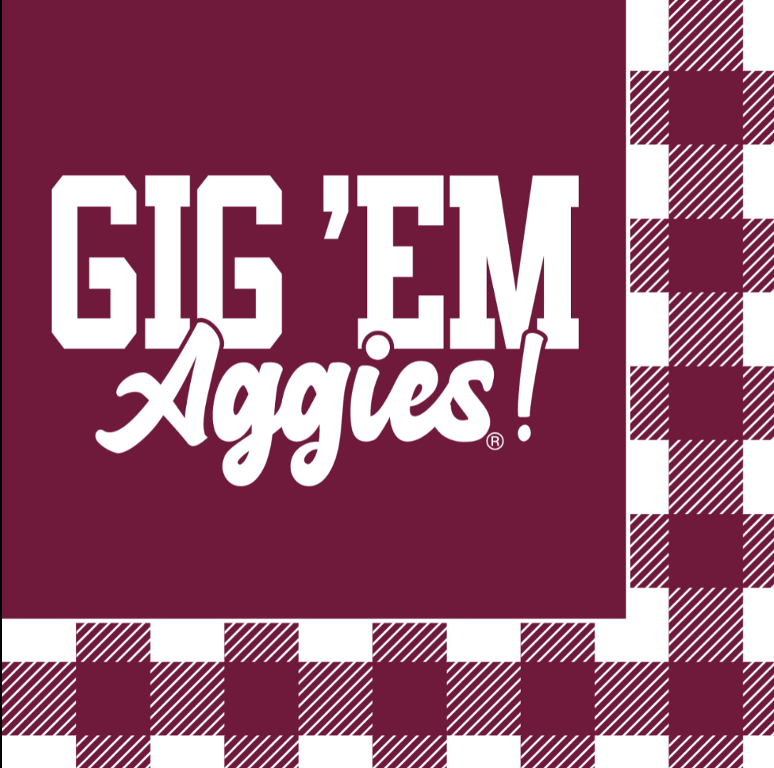 Texas A&M Gig'Em Aggies Napkins